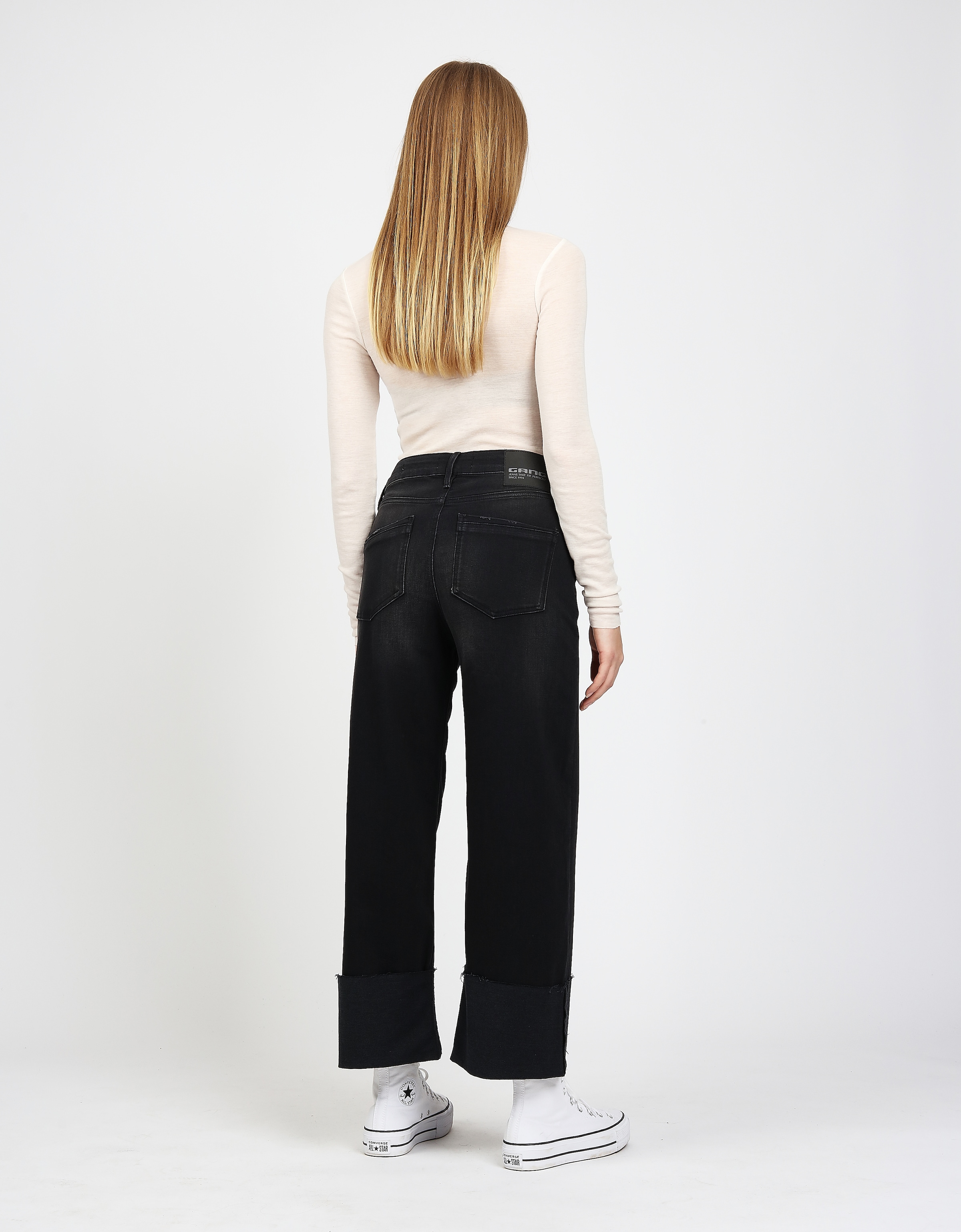 GANG Weite Jeans »94JETTE CULOTTE«, mit hochgeschlagenem, ausgefranstem Saum, Wide Fit