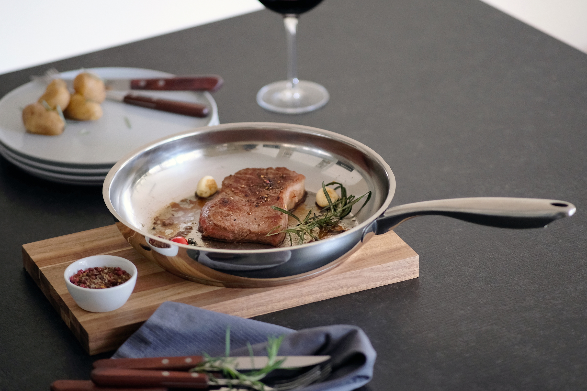 MÄSER Bratpfanne »Tavos« Edelstahl 18/10 Set, 1 Stk. tlg.