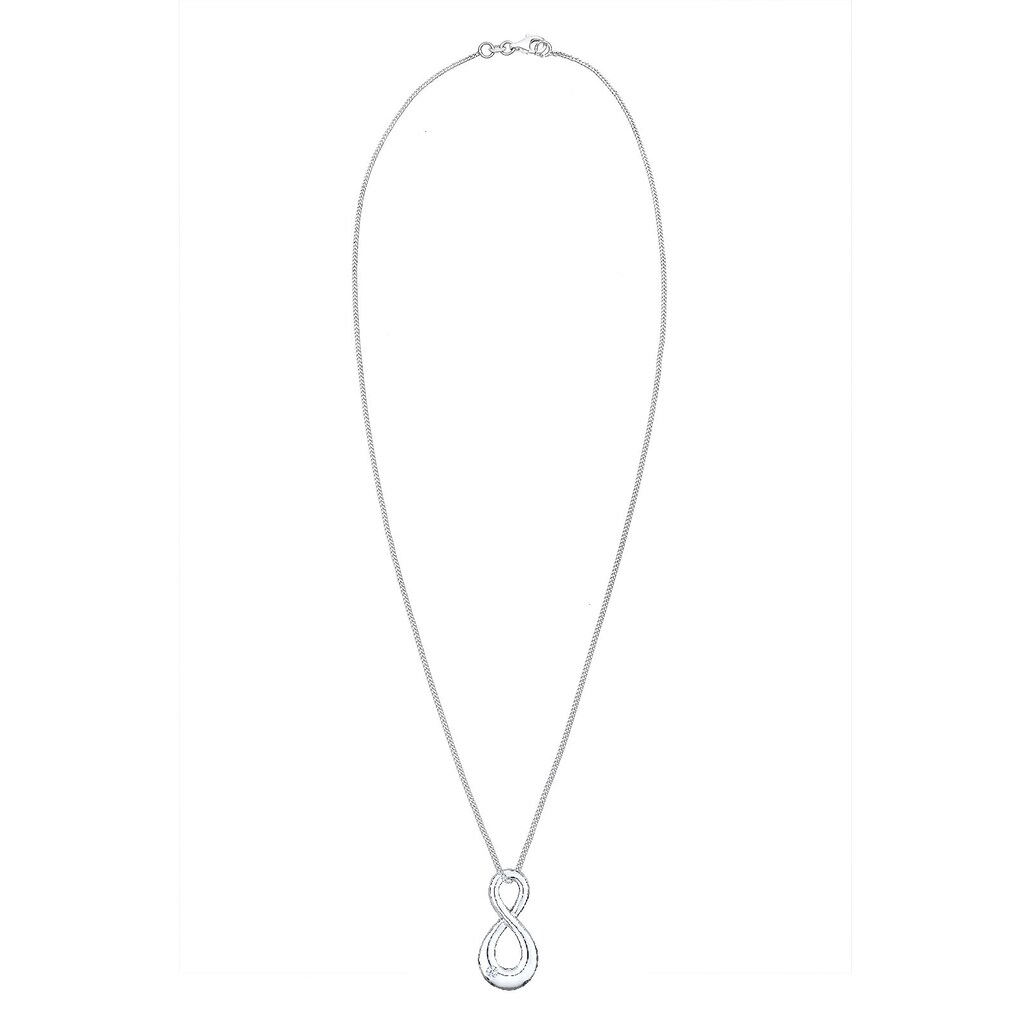 Elli DIAMONDS Collierkettchen »Infinity Love Diamant (0.03 ct.) 925 Silber«