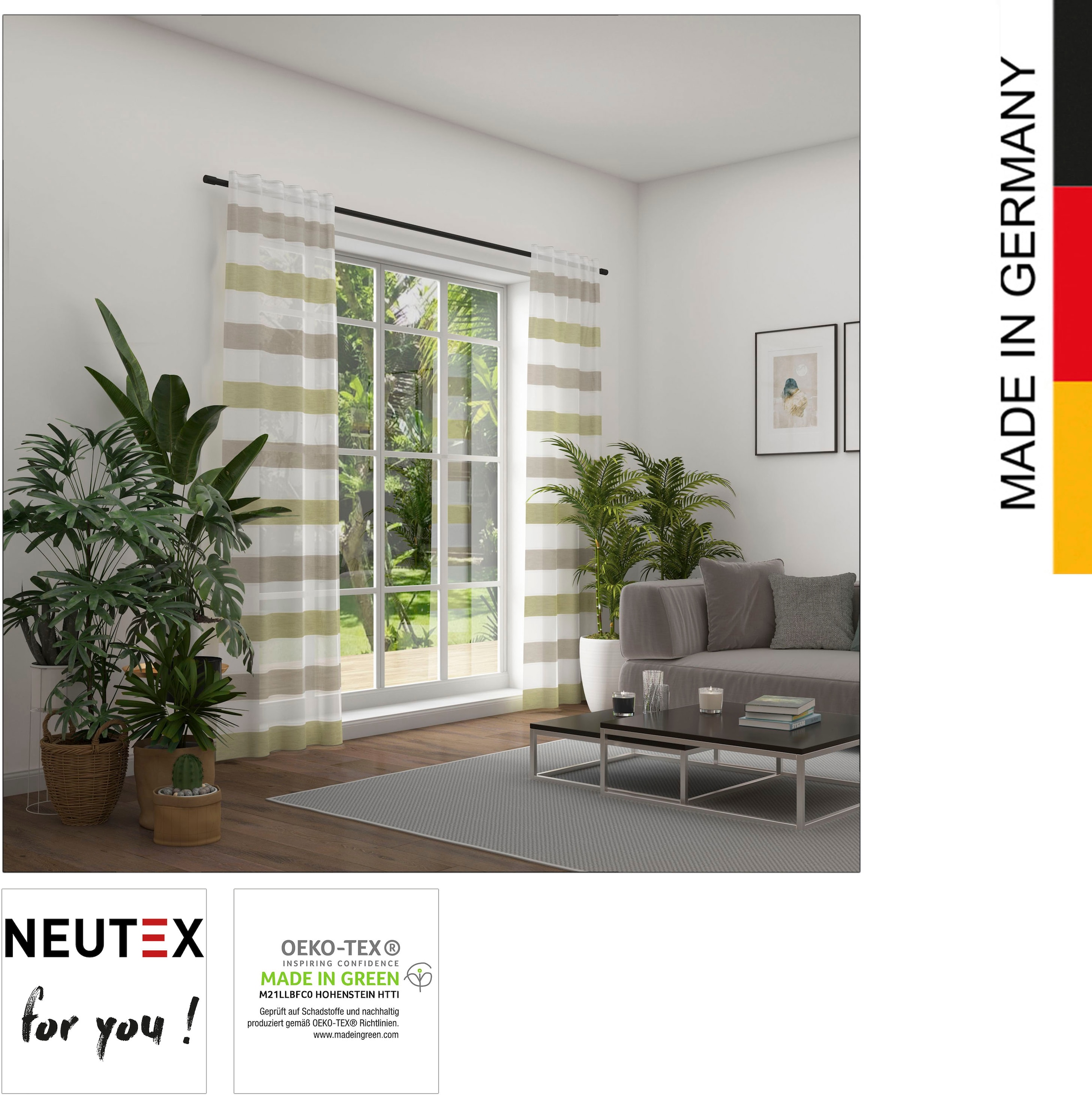 Neutex for you! Vorhang »Allegra«, BAUR moderne Streifendessinierung (1 | kaufen St.)