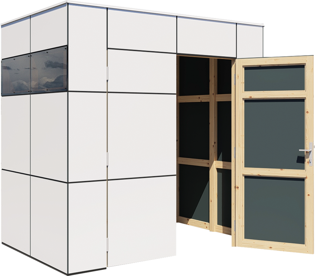 BERTILO Gartenhaus »HPL Mini, in verschiedenen Farben«, Fassaden-HPL in Architekturqualität, witterungsbeständig, farbstabil