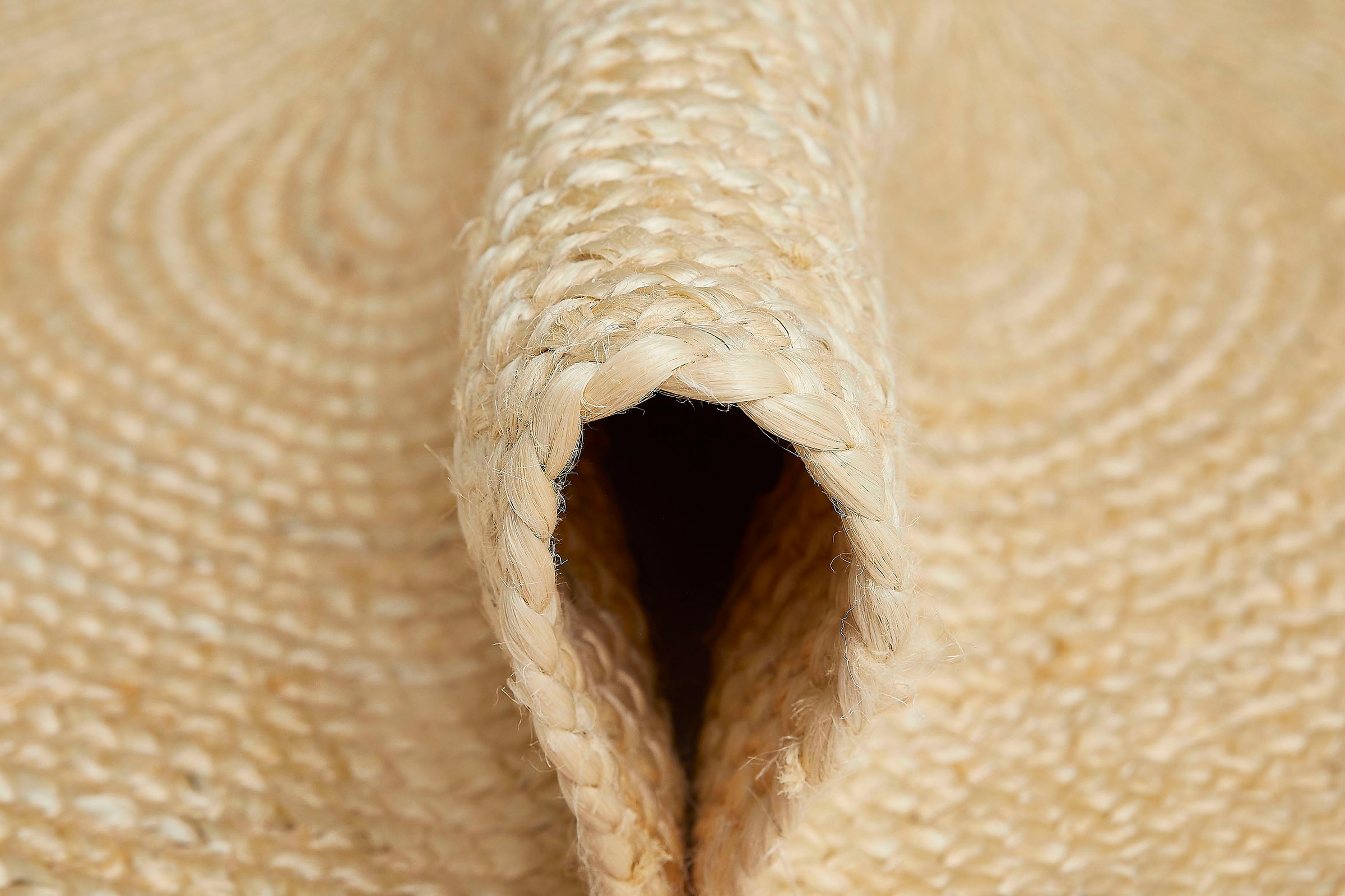 my home Teppich »Ibiza«, rund, 7 mm Höhe, Jute-Teppich, Wendeteppich, handgewebt, Naturfaser, Boho-Stil