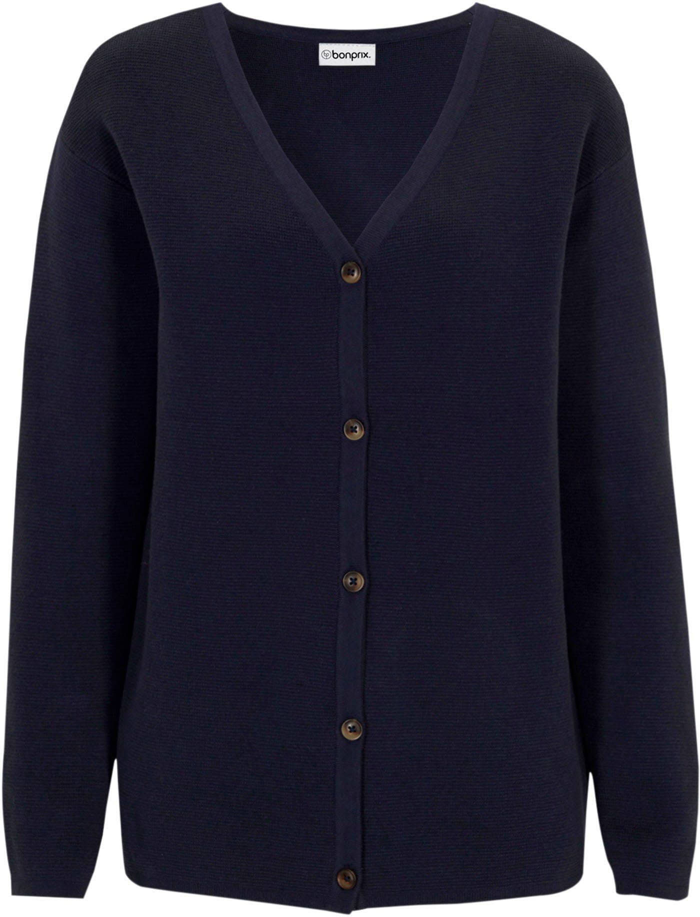 bonprix Strickjacke Loose fit, Milano Strick, Casual Stil, aus Baumwolle und Polyacryl