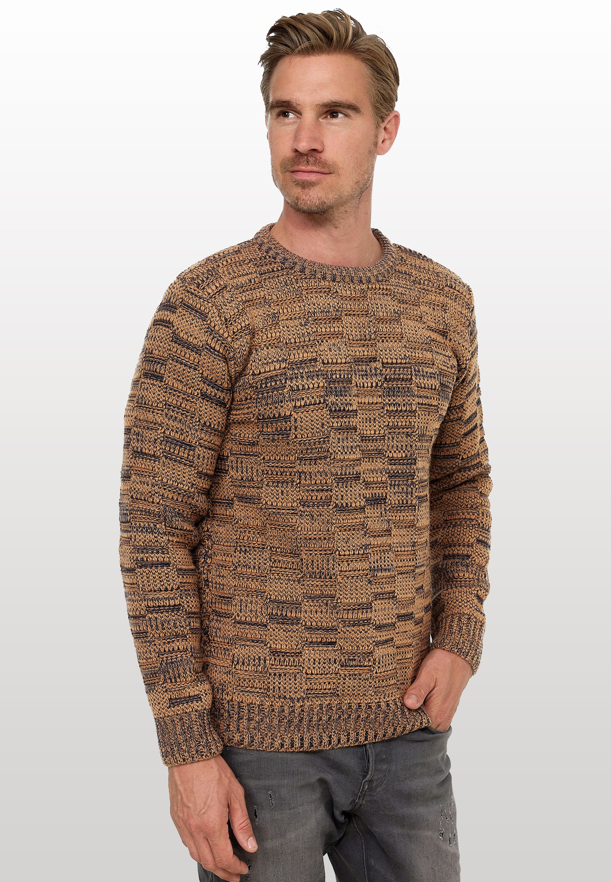Rusty Neal Strickpullover, mit dezenter Musterung und Strick-Design