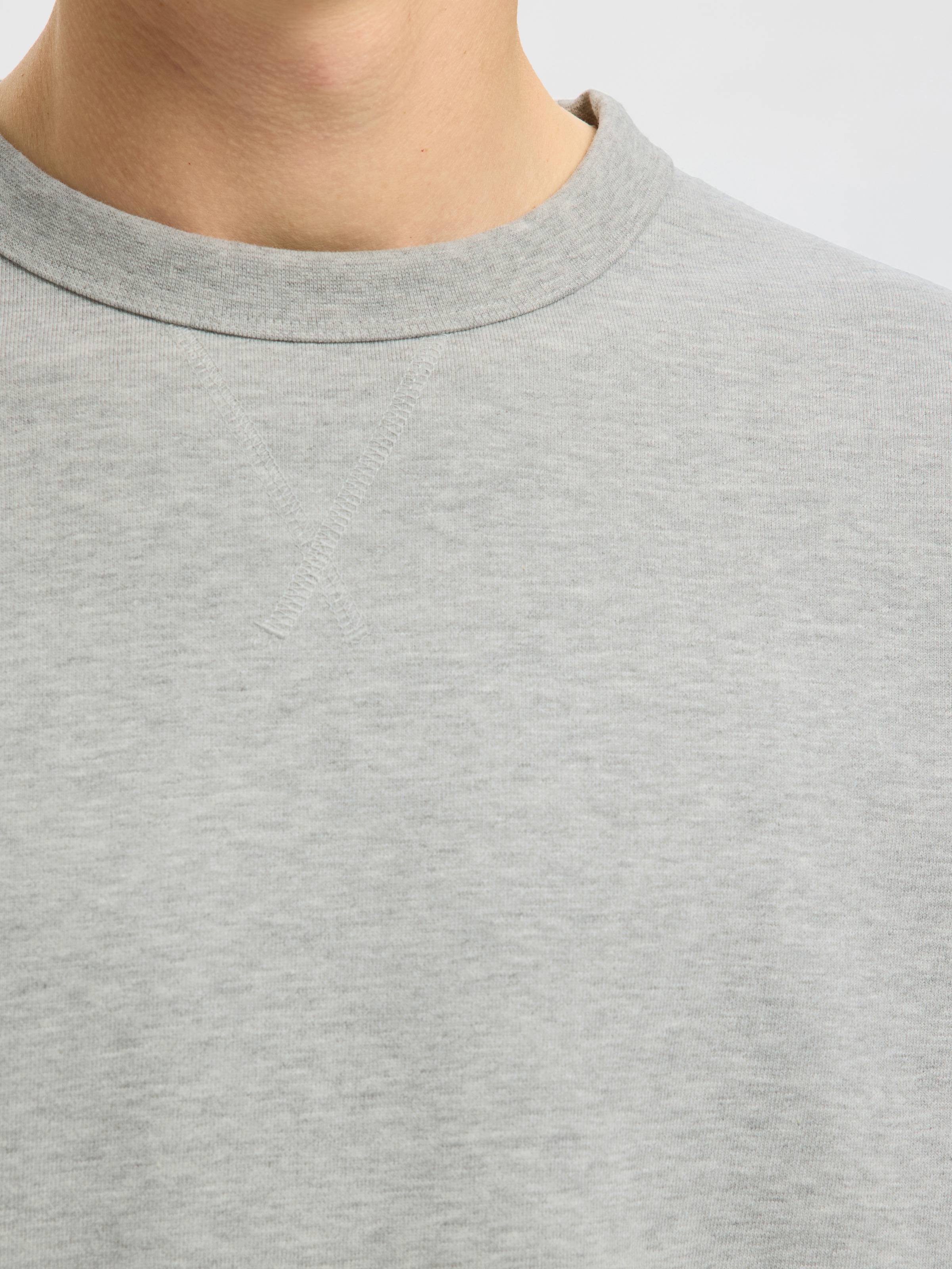 Selected Luke Sweatshirt Light Grey Melange M 3