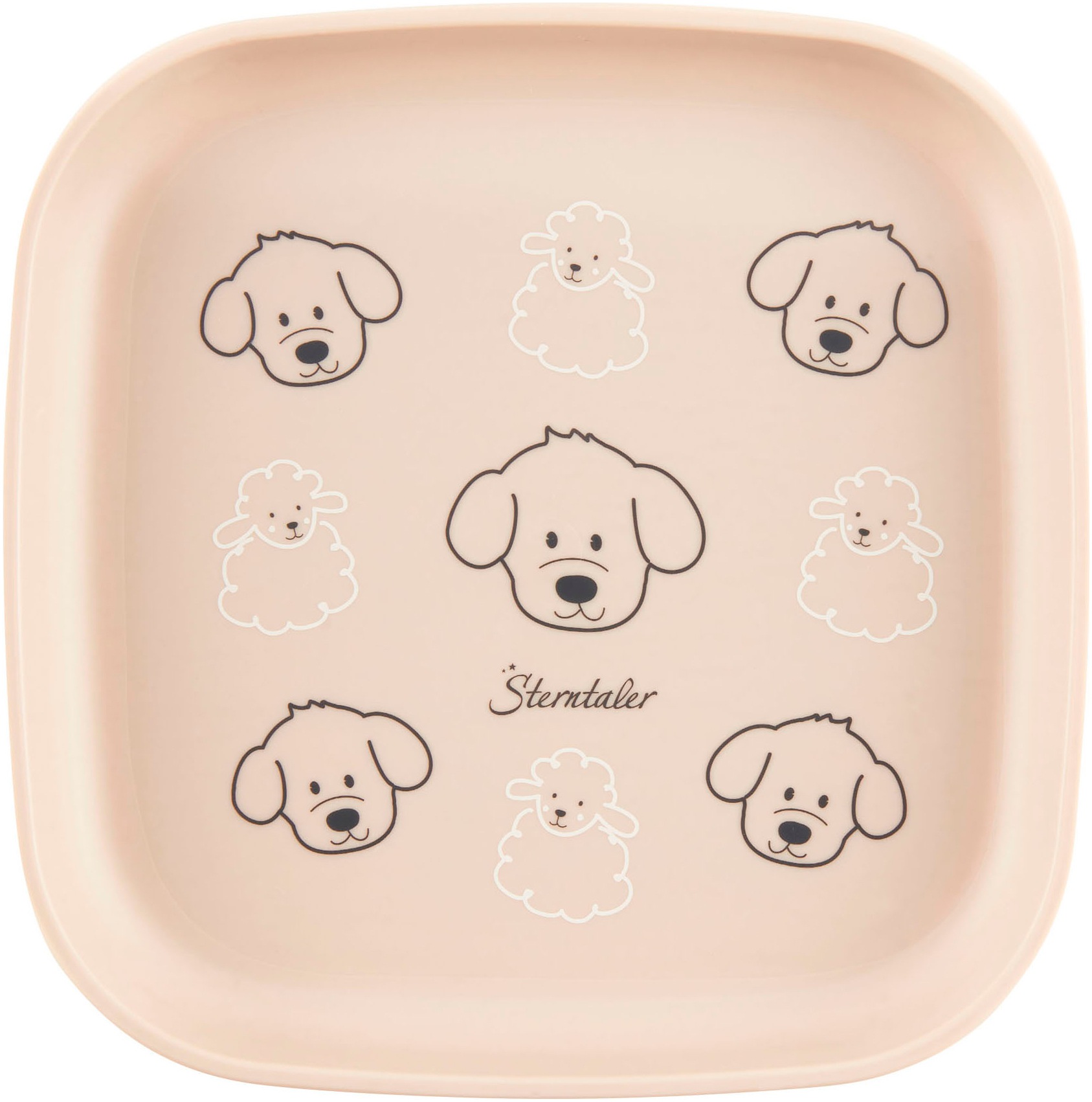 Kindergeschirr-Set STERNTALER "Bauernhof", Kinder, Gr. 5 Stk., beige (sand), Polypropylen, gemustert, Geschirr-Sets 2