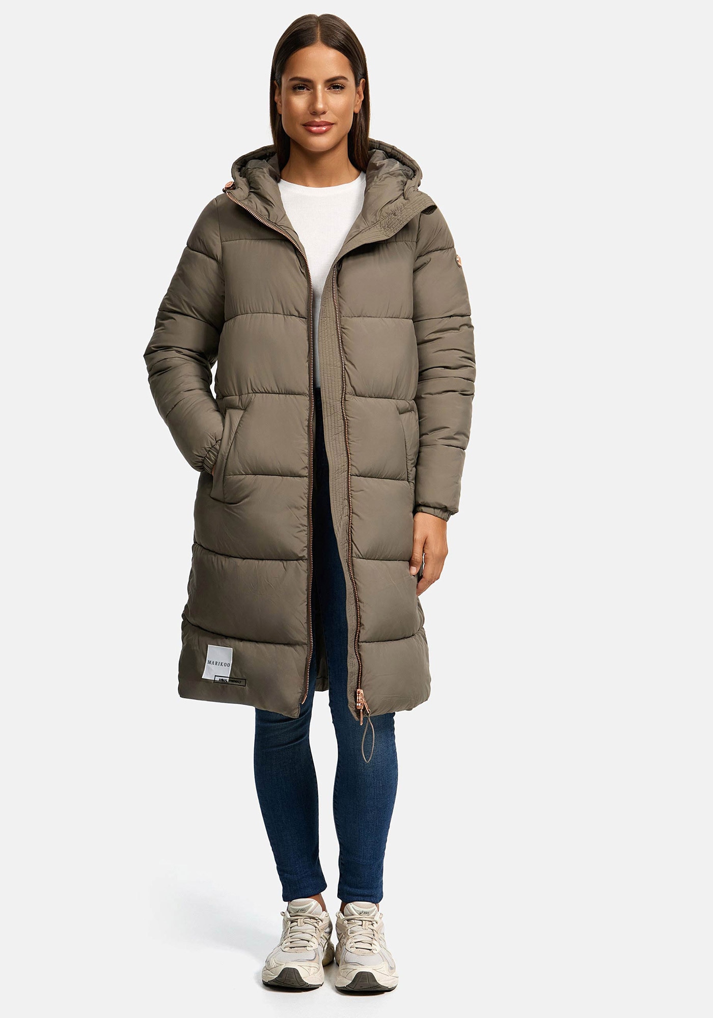 Marikoo Winterjacke »Nomadiaa«, Lange Damen Winterjacke