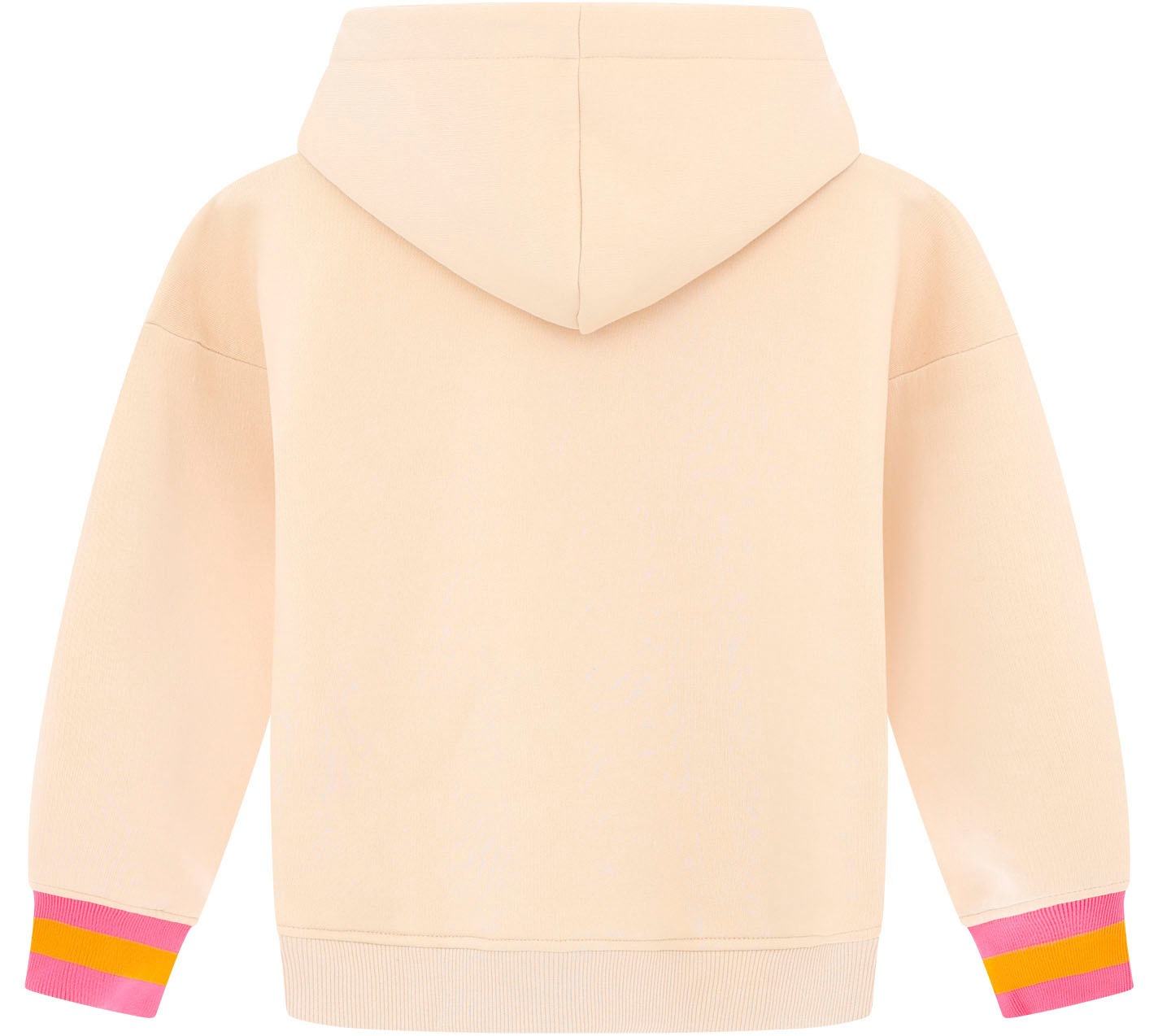 Thumbnail - Zwillingsherz Hoodie ""Jovanna" Kids" mit "Smile More"-Aufstick und neonfarbenen Armbündchen