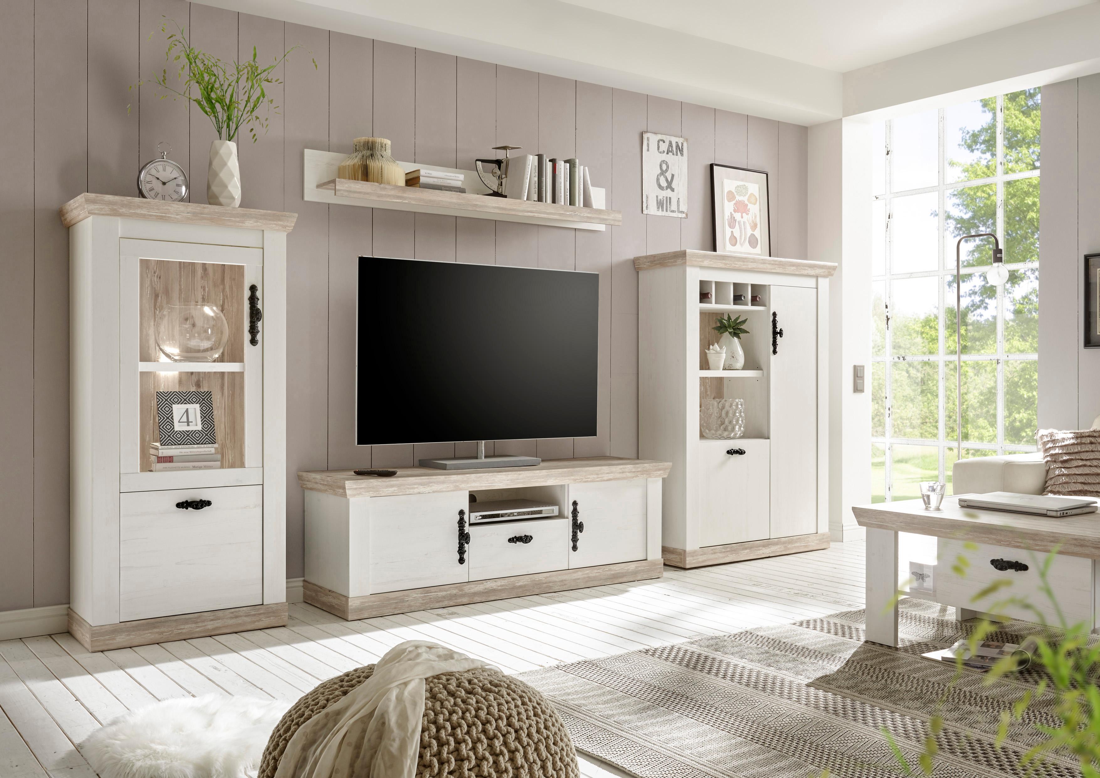 Home affaire Vitrine "Florenz" im romantischen Landhaus-Look, Höhe 146 cm günstig online kaufen