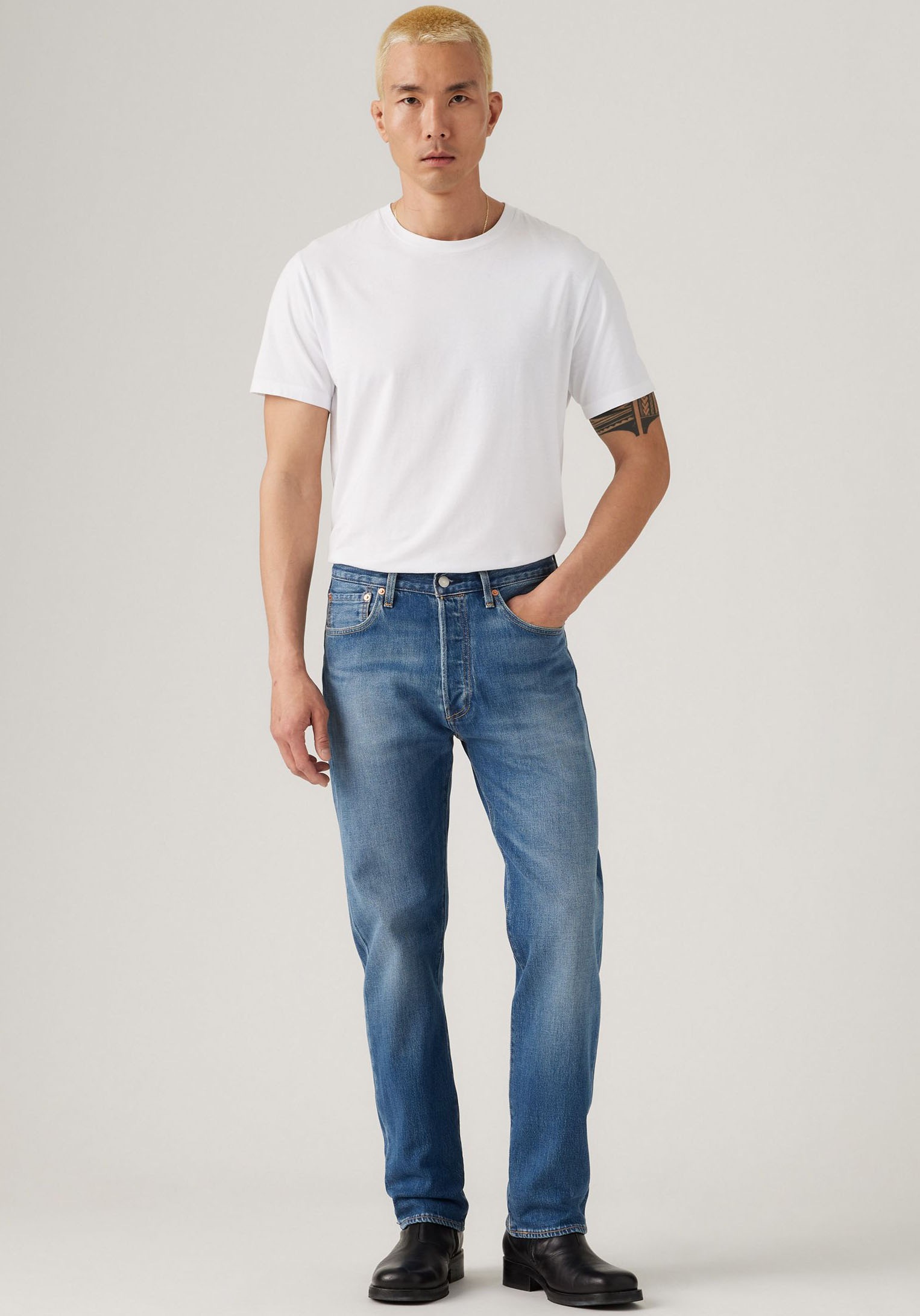 Levis Straight-Jeans "501 LEVIS ORIGINAL" mit Markenlabel günstig online kaufen