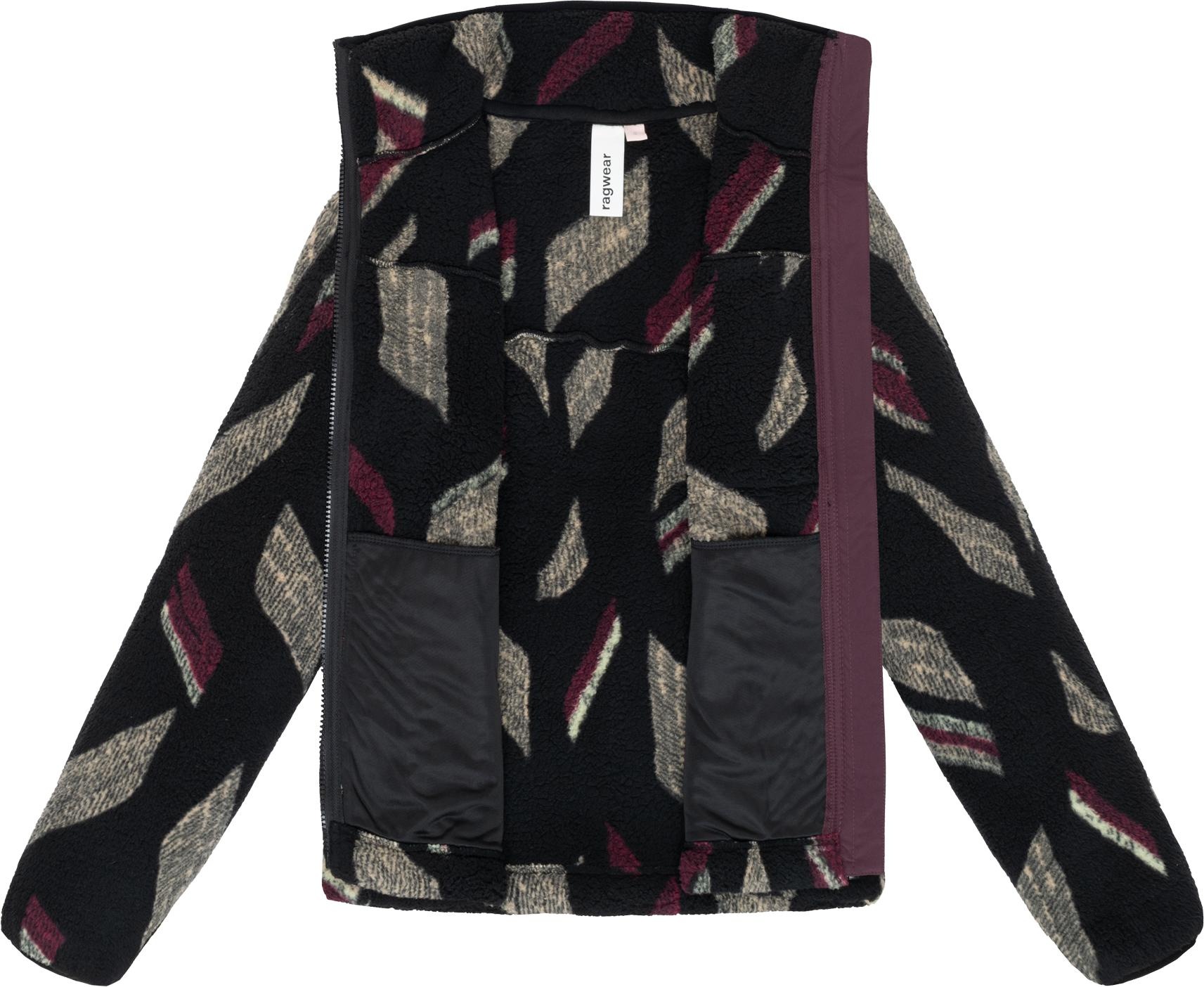 Ragwear Plüschjacke »Alaris« ohne Kapuze Kuschelige Fleecejacke mit Brusttasche
