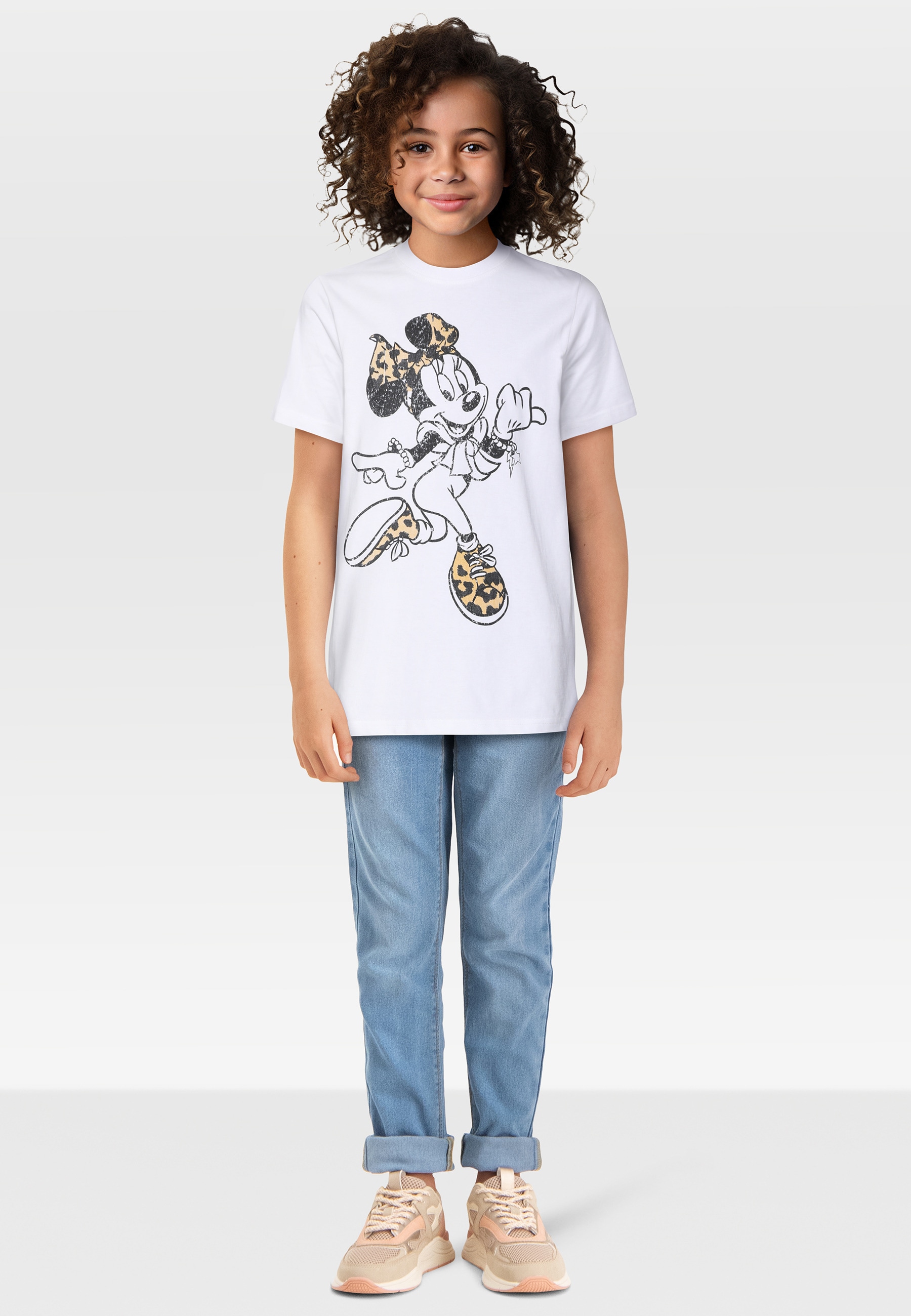 MisterTee T-Shirt »MisterTee Minnie Mouse Leo Tee« 1