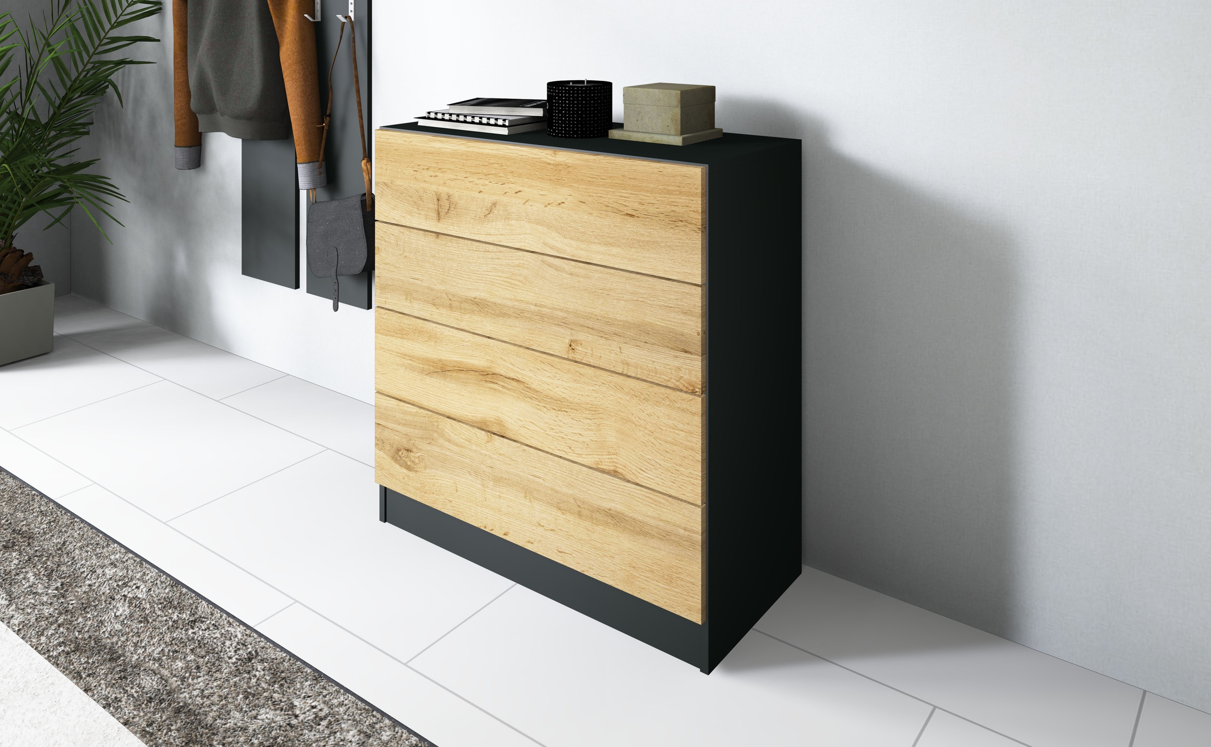 borchardt Möbel Garderoben-Set "Vaasa 3" Set, 3 Stk. tlg. günstig online kaufen