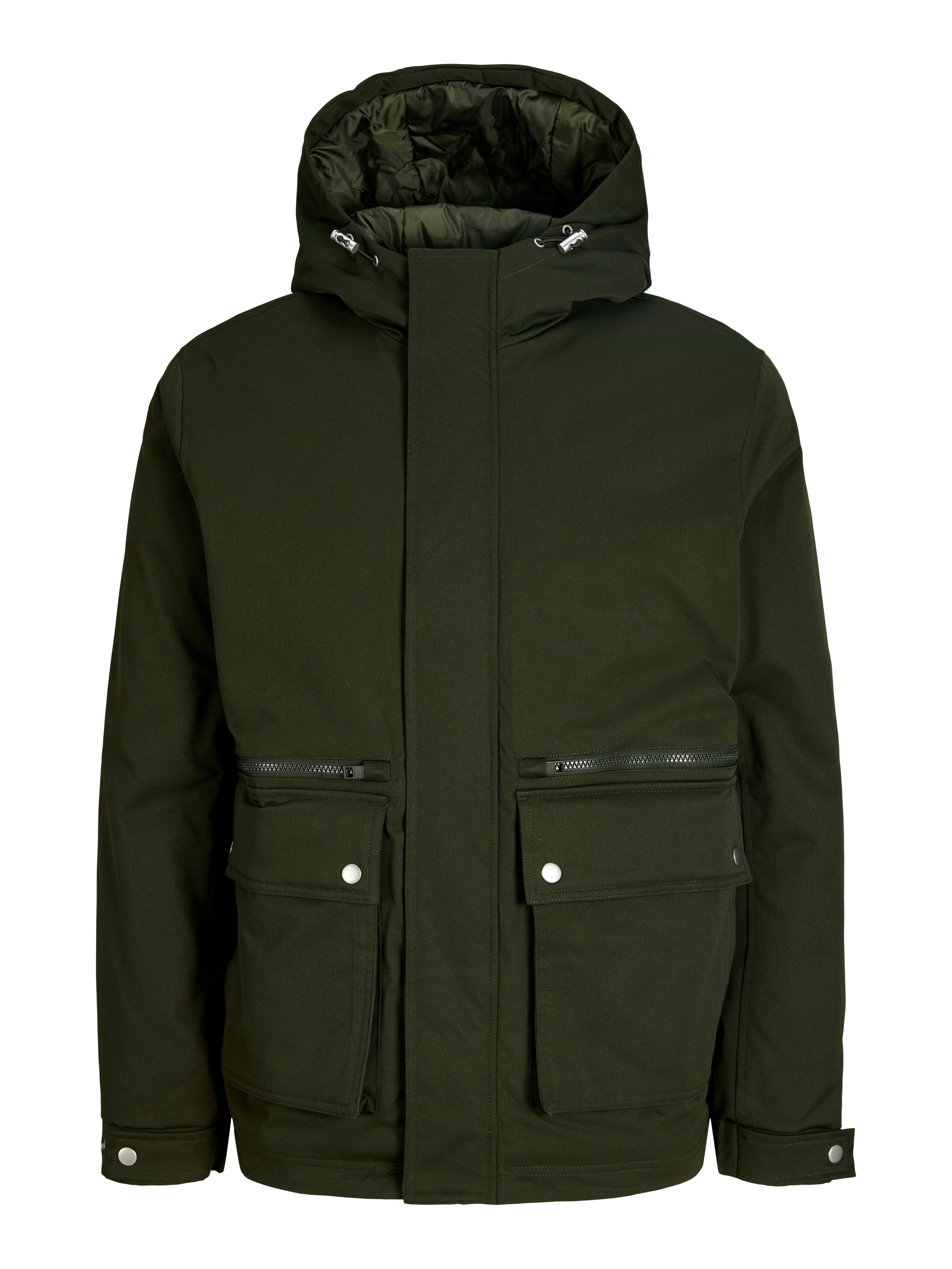 Jack & Jones Parka "JJEWOLF PARKA JACKET NOOS" mit Kapuze Kunstfaser, regular fit