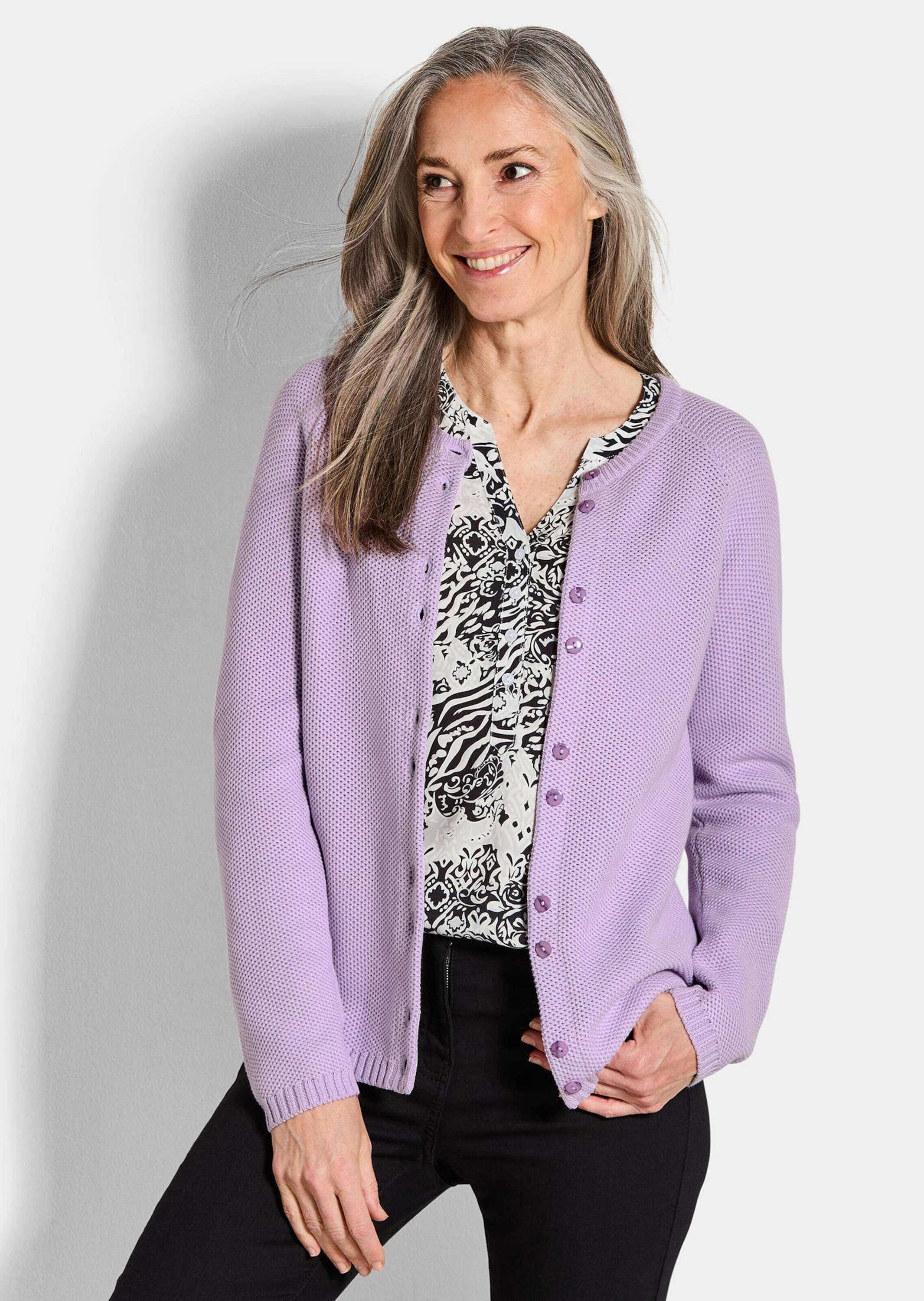 GOLDNER Strickjacke »Kurzgröße Strickjacke aus reiner Baumwolle«