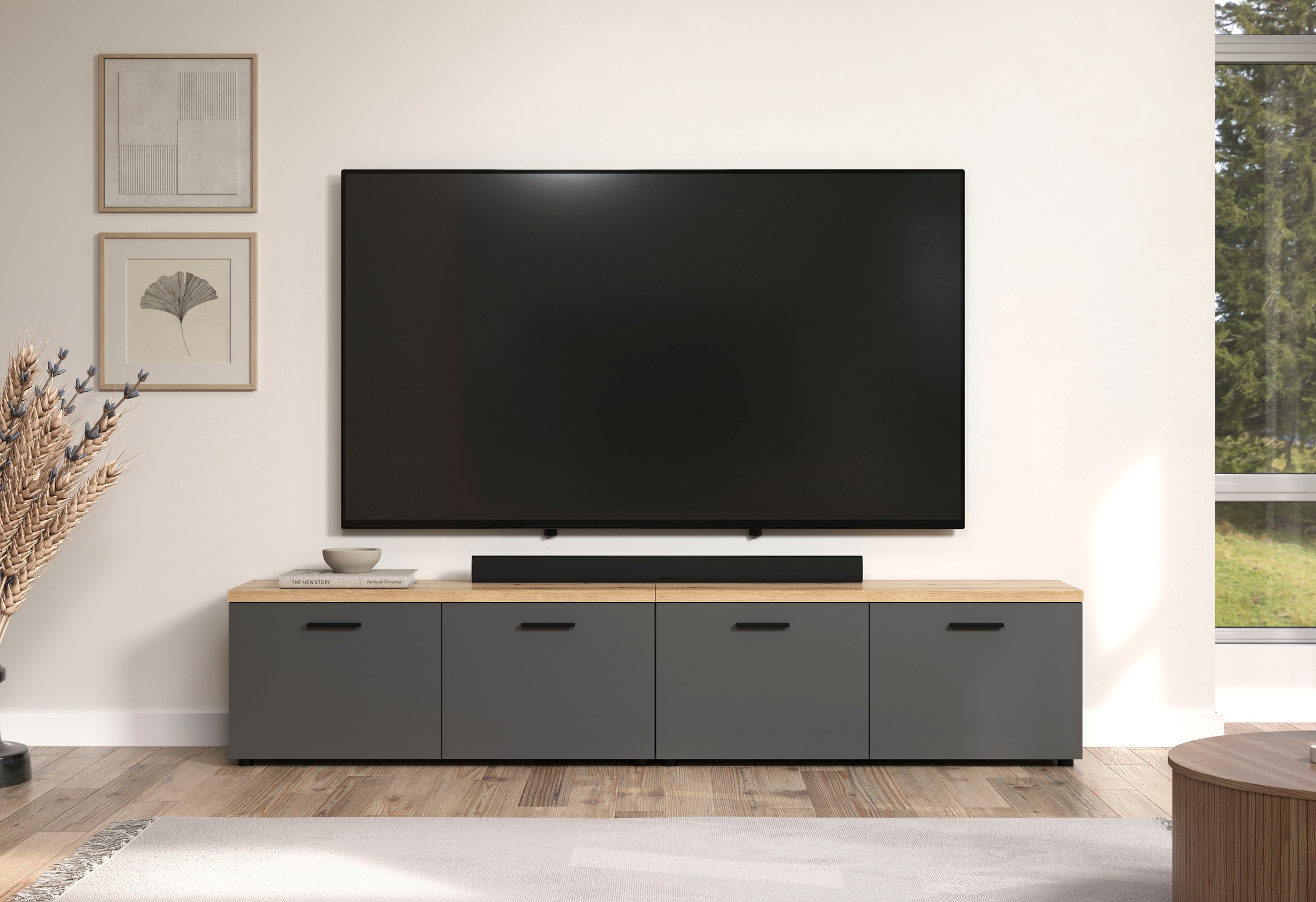 Home affaire TV-Wand "Bajo" 2 Stk. tlg. günstig online kaufen