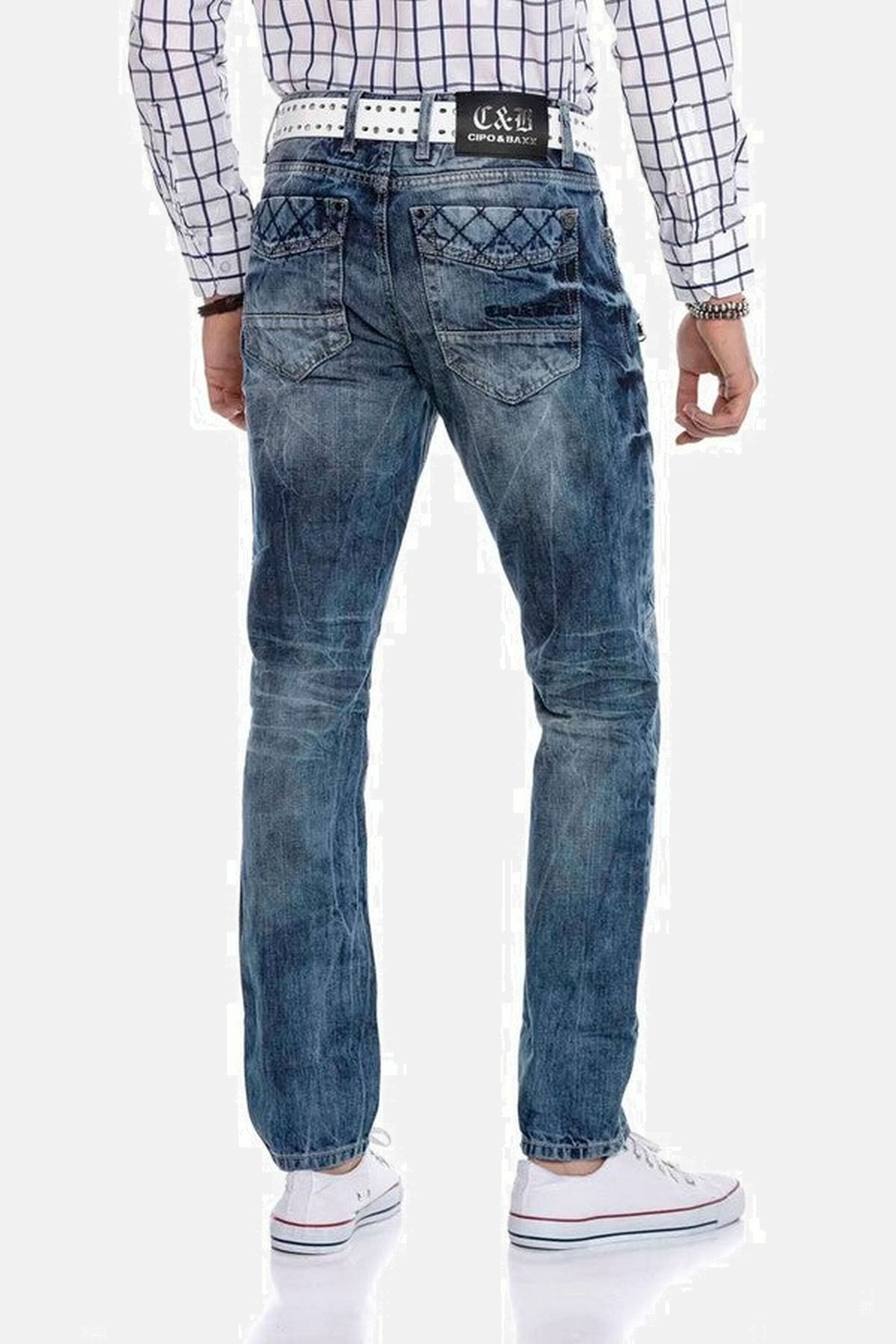 Cipo & Baxx 5-Pocket-Jeans »Jeans«, mit markanten Ziernähten, CD-510