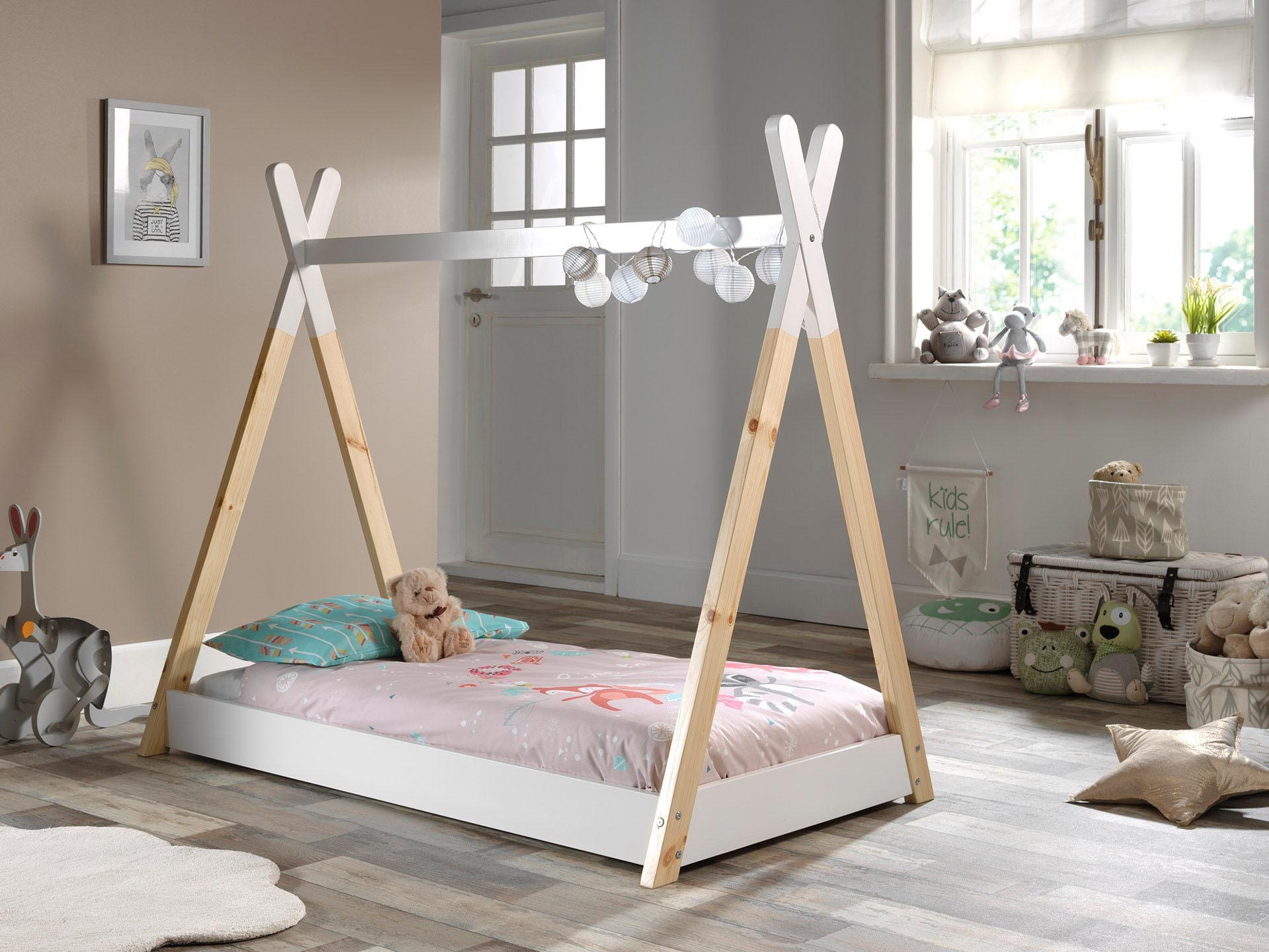 Vipack Kinderbett "Tipi, mit Querstange in Zelt-Optik, Kiefer massiv", (ink günstig online kaufen