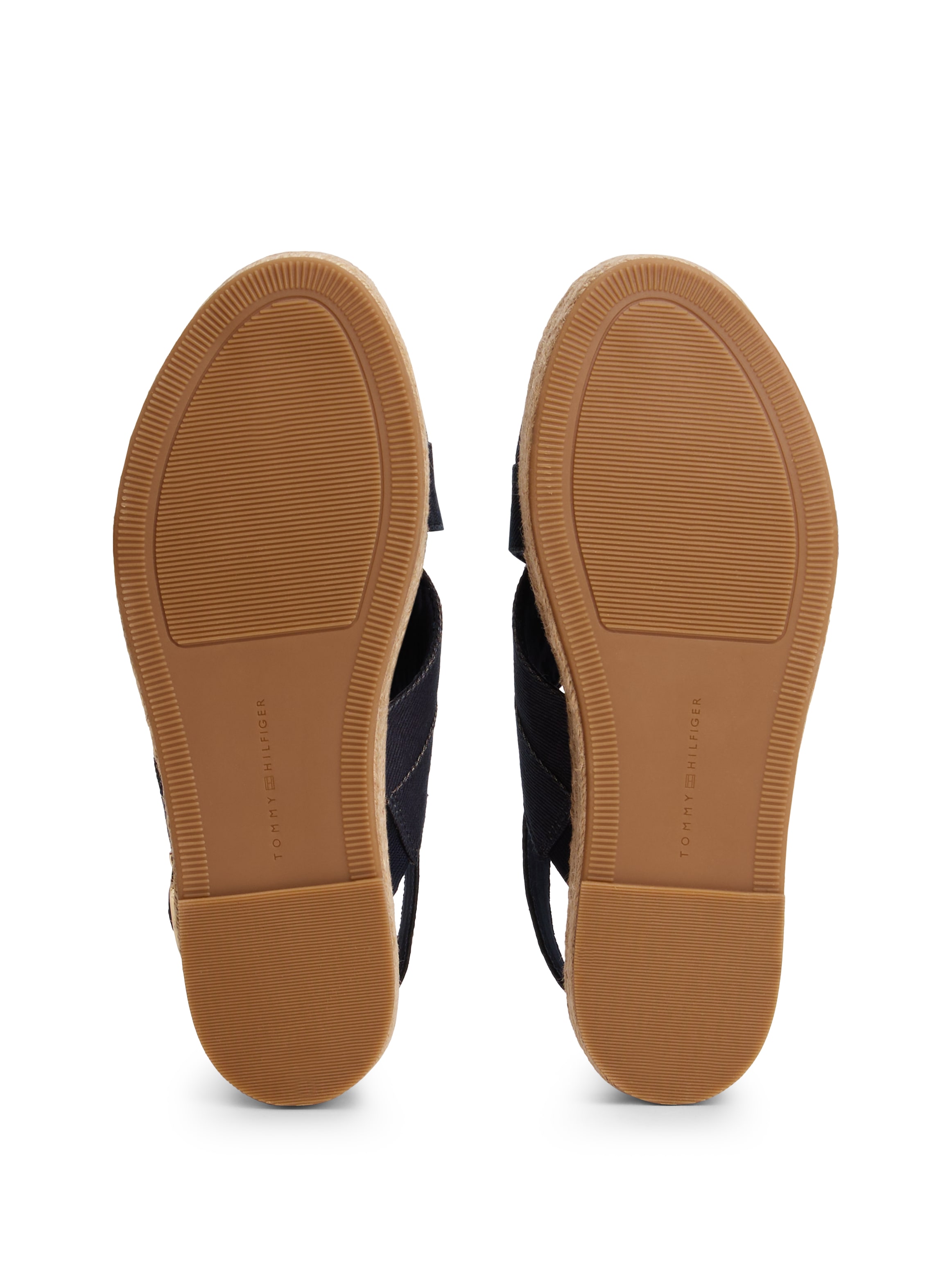 Tommy Hilfiger Keilsandalette »DENIM ESPADRILLE PLATFORM SANDAL«, Plateau, Riemchensandale, Sommerschuh mit verstellbarer Schnalle