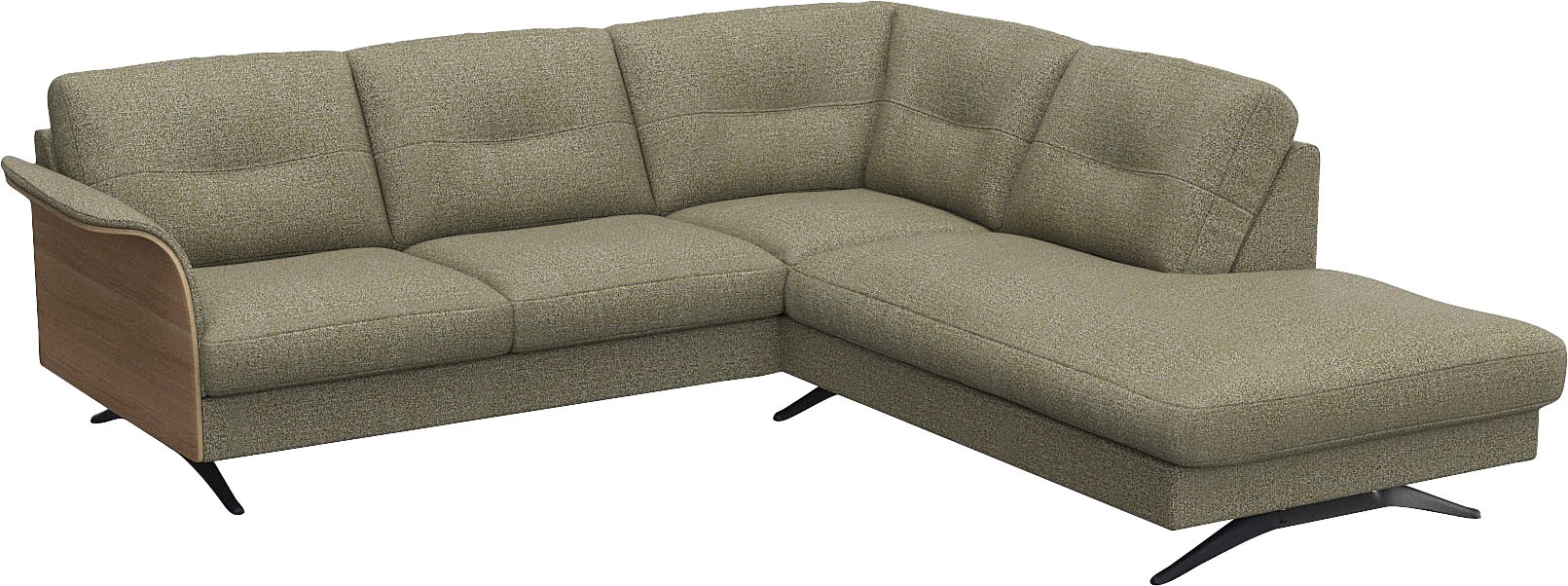 FLEXLUX Ecksofa »Glow, super bequem durch hochwertigem Sitzaufbau mit Federkern, L-Form«, Modernes skandinavisches Design