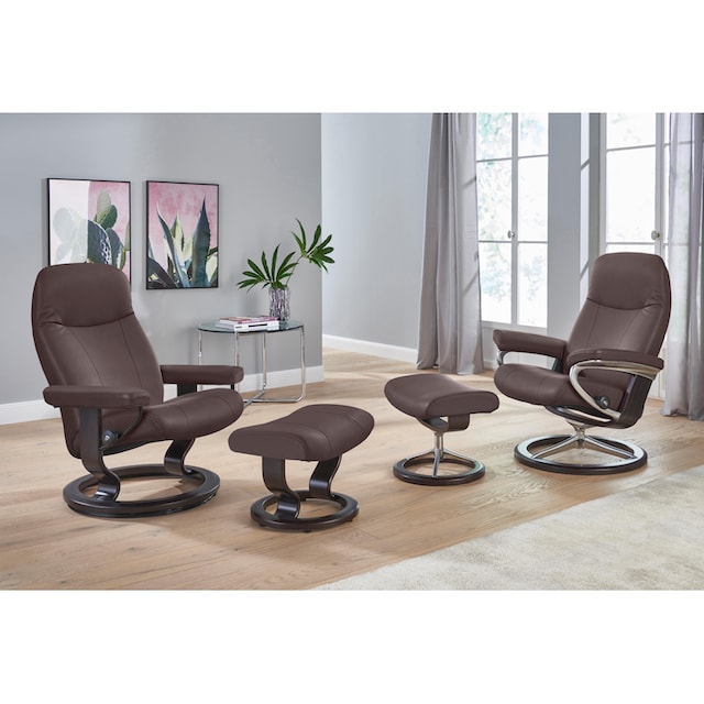 Stressless® Relaxsessel »Garda«, (Set), mit Signature Base, Größe L, Gestell  Wenge | BAUR