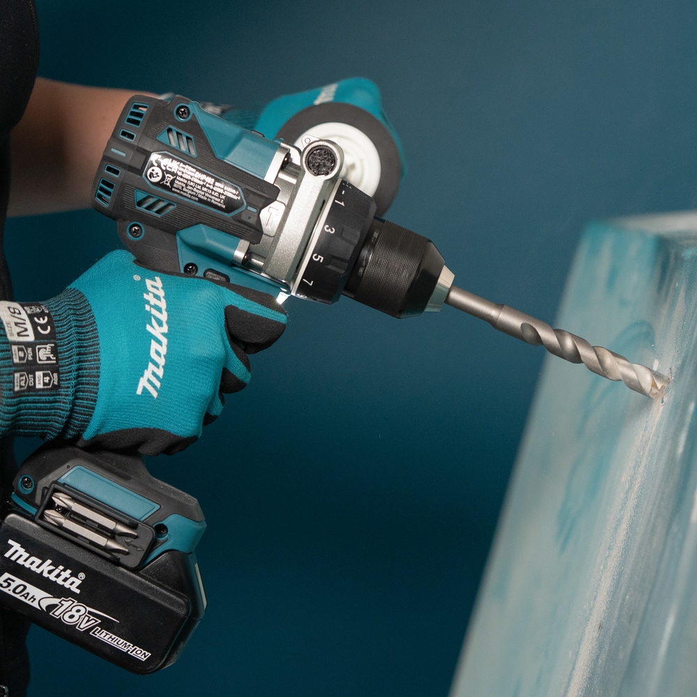 Makita Akku-Schlagbohrschrauber »»DHP492Z« 18V, max. 141 Nm, ohne Akku und Ladegerät« extra stark + bürstenlos für intensive Bohrungen mit und ohne Schlag