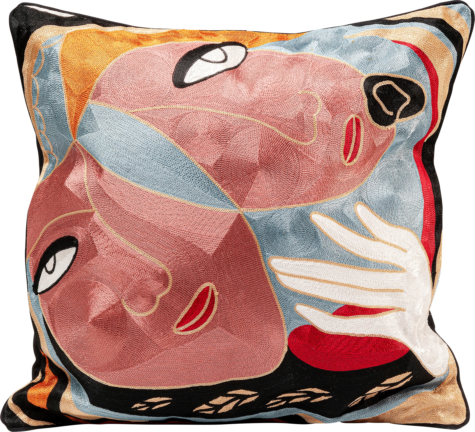 Kare Design Dekokissen "Art Line Two Face, Kissenhülle mit Füllung, 50x50 cm" stützt Kopf und Nacken angenehm und sorgt für erholsamen Schlaf
