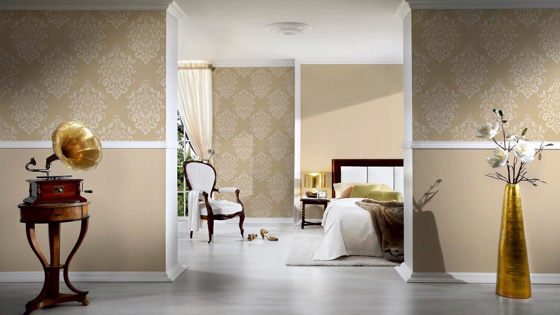 living walls Vliestapete »Hermitage«, Barock-ornamental-gemustert, Ornament Tapete Barock Metallic Tapeten Wohnzimmer Schlafzimmer Küche