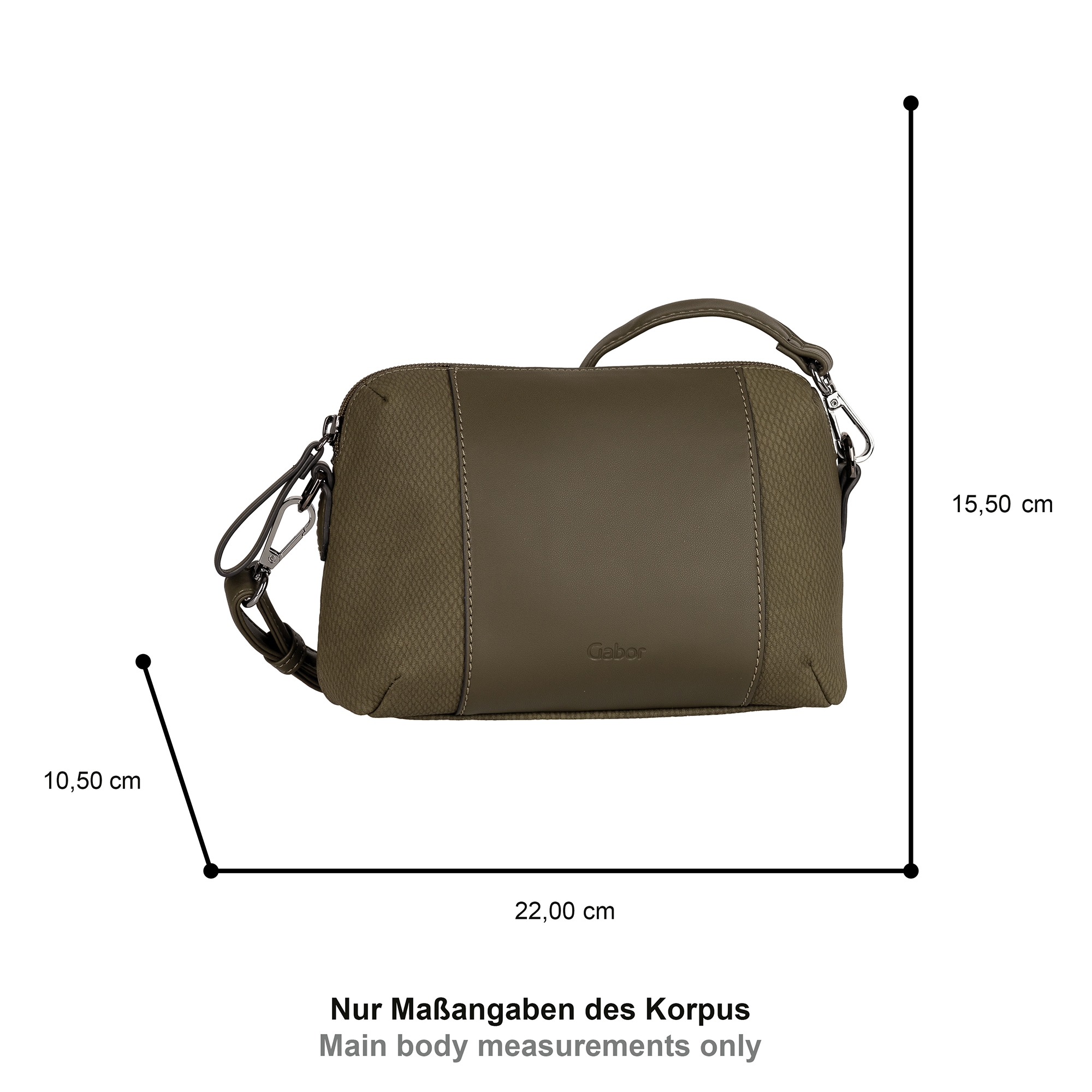 Gabor Handtasche »Wanda«, aus leicht genarbtem Lederimitat mit Schlangenstruktur und Ziernähten