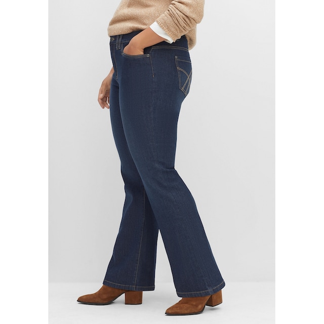 Sheego Bootcut-Jeans »Große Größen«, mit Kontrastnähten kaufen | BAUR