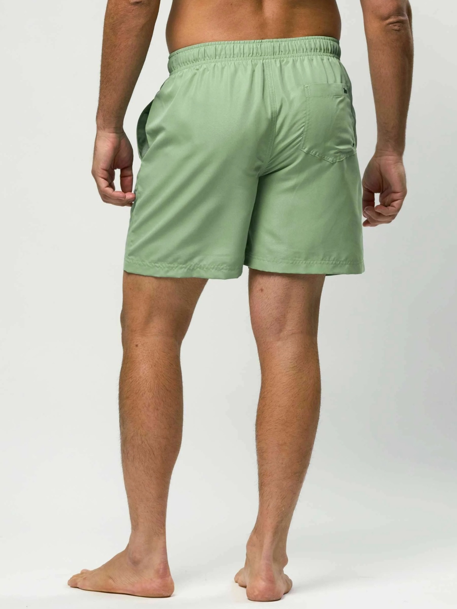 Badeshorts MCS "MCS Swim shorts MCGarland", Gr. L, Normalgrößen, granite grün, Obermaterial: 100% Polyester, Badehosen Badeshorts 3