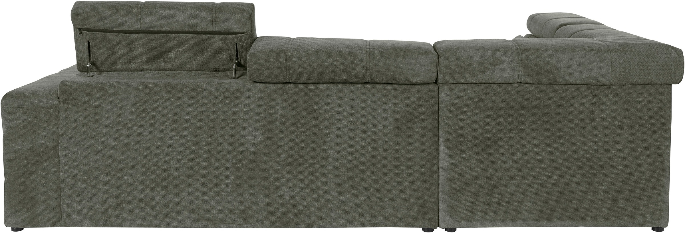 DOMO collection Ecksofa »Brandon L-Form, auch in Leder«, inklusive Kopfteilverstellung, wahlweise mit Sitztiefenverstellung