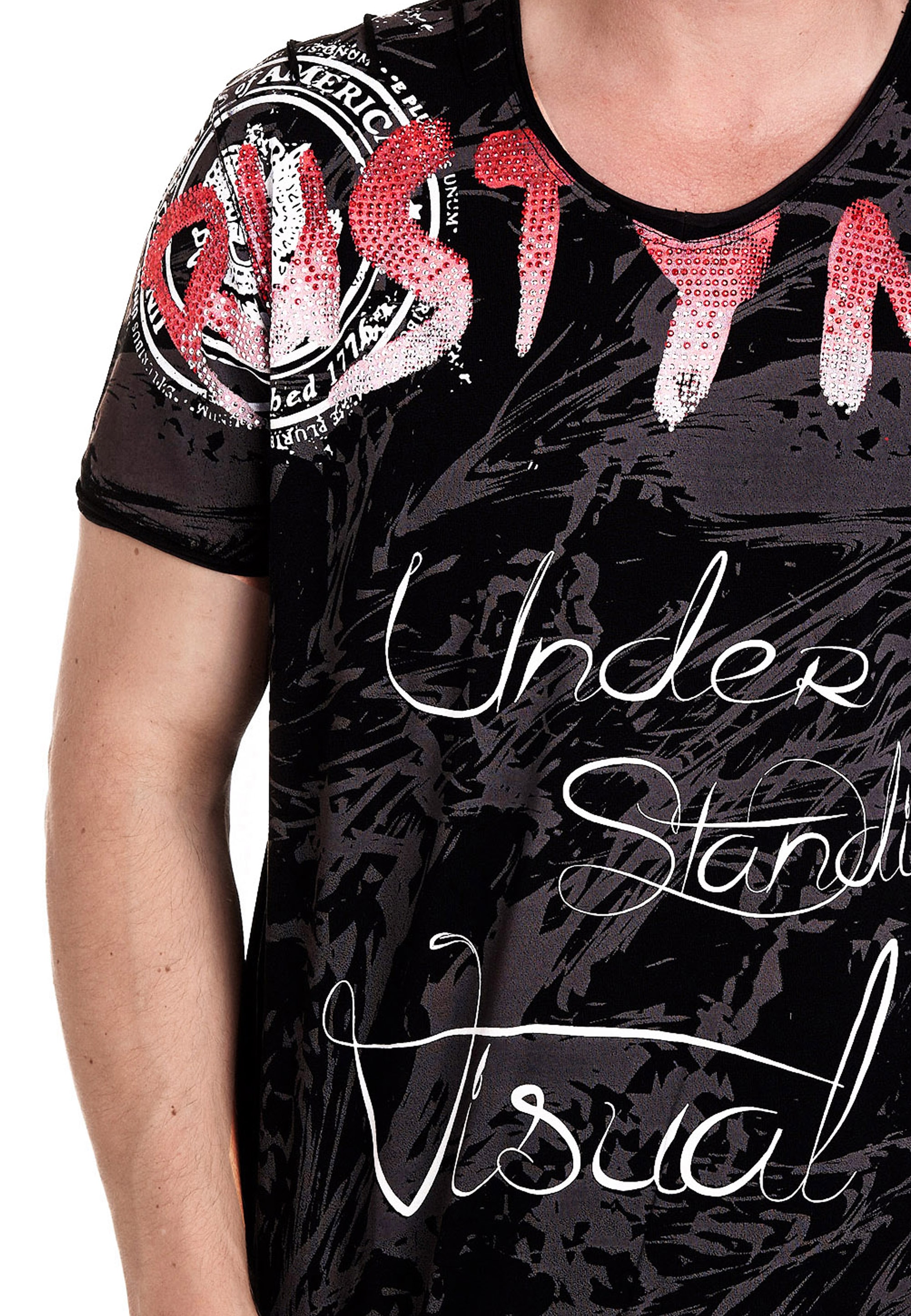 T-Shirt, Rusty | ▷ BAUR Strass-Design Neal mit kaufen aufwendigem