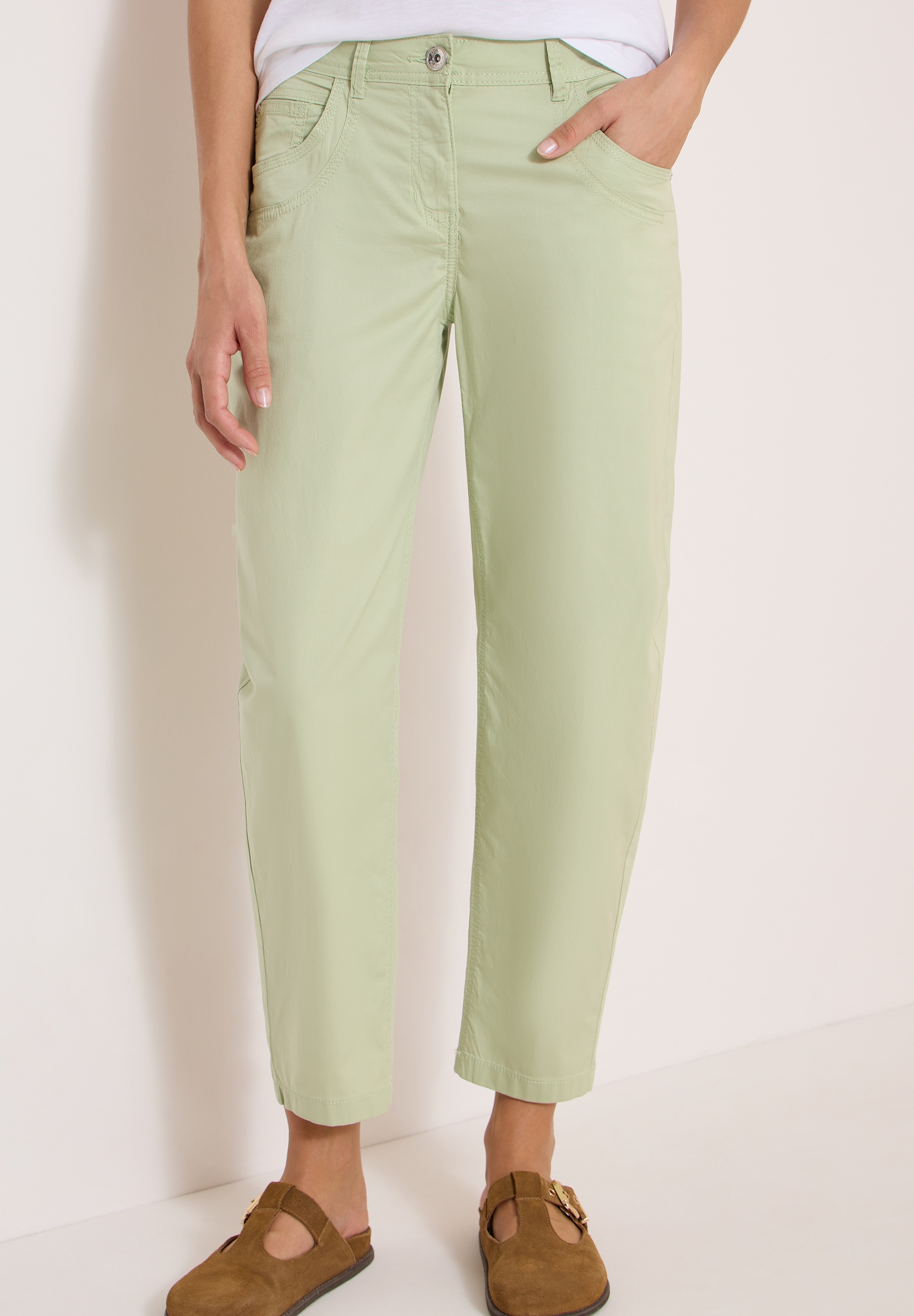 Cecil Stoffhose "Style Scarlett" Barrel Leg Hose in Papertouch Qualität und mit Stretch
