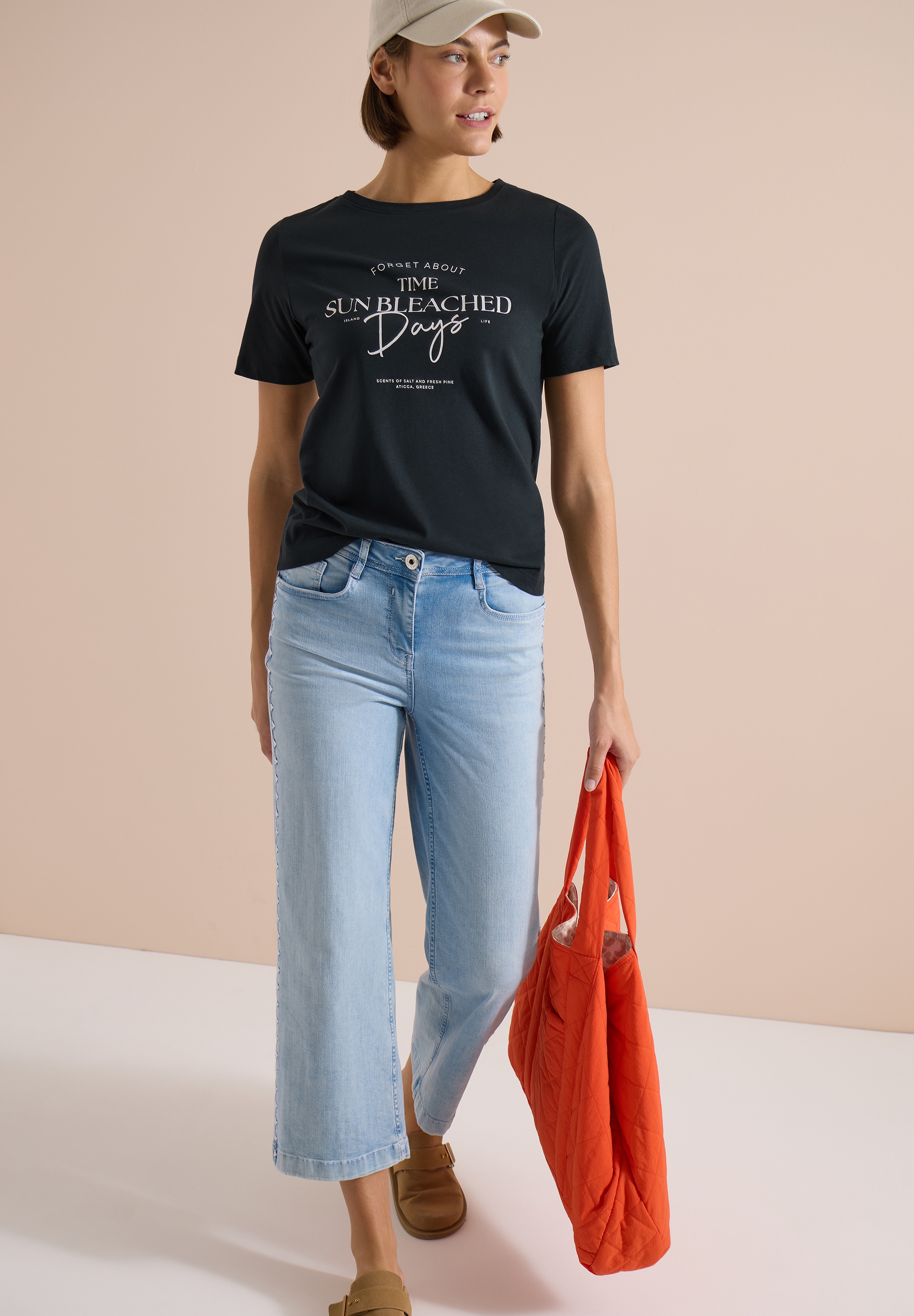 Cecil Print-Shirt »Style Lea« Sommershirt, Rundhals, Baumwolle, bedruckt
