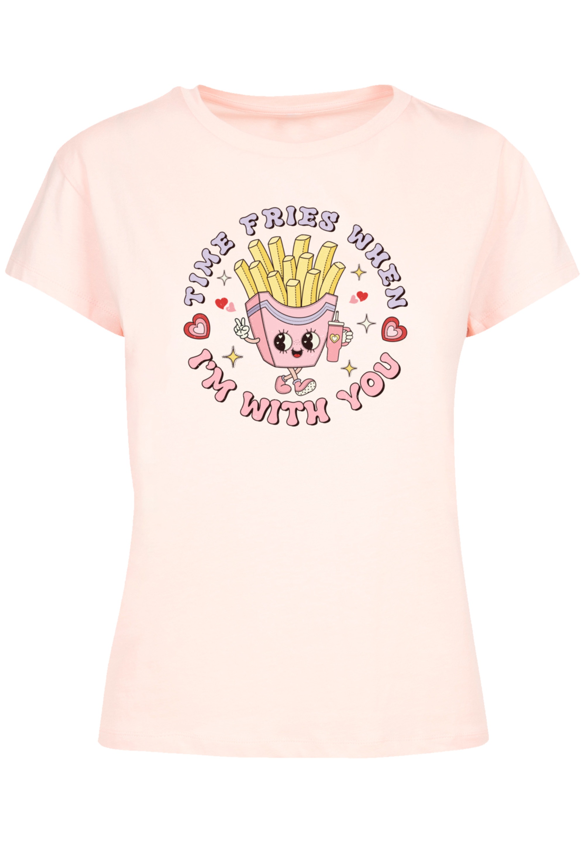 F4NT4STIC T-Shirt »Time Fries when I am with you Valentinstag«, Premium Qualität