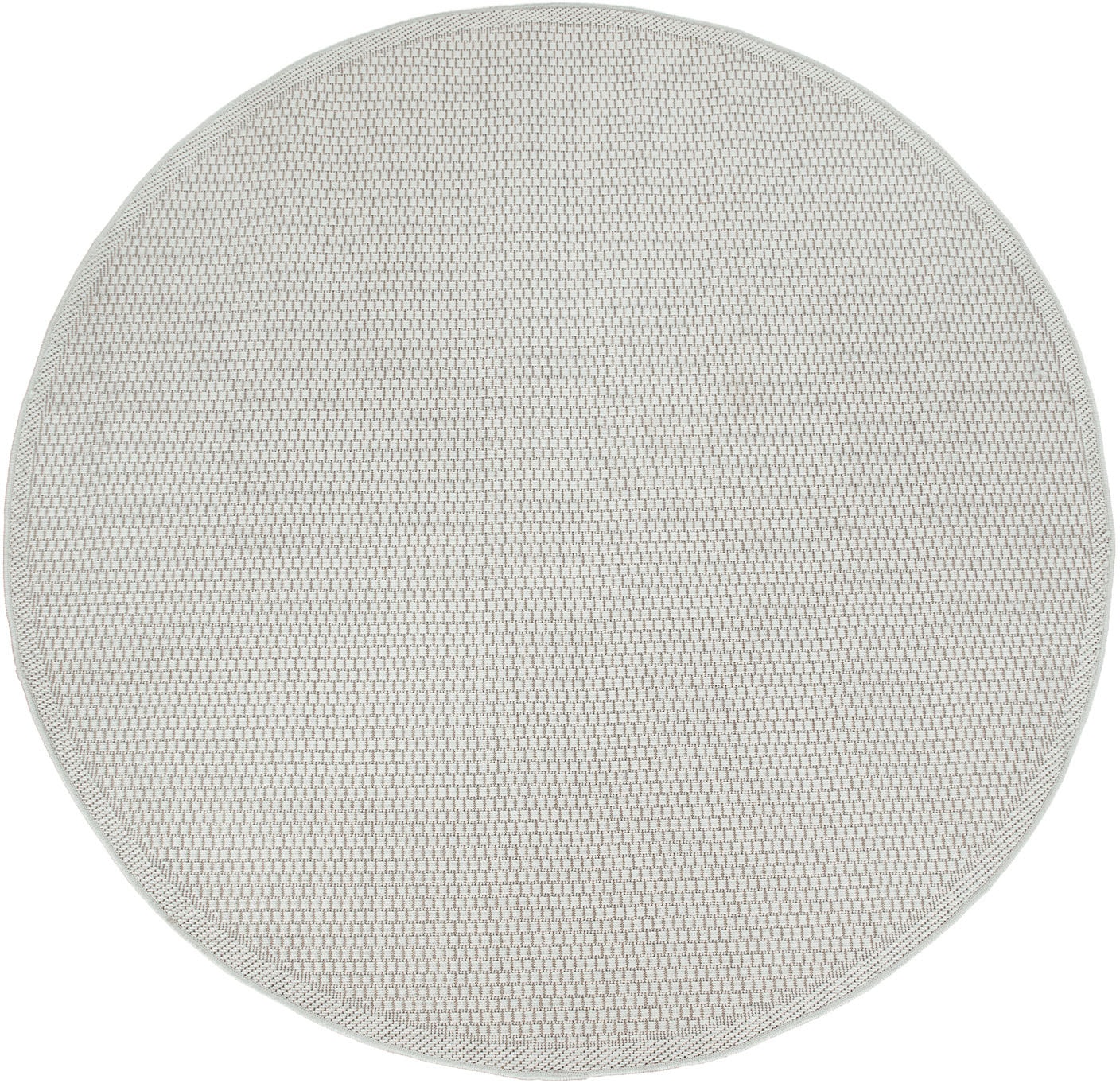 Paco Home Teppich »Timber 125«, rund, 4 mm Höhe, Flachgewebe, Sisal Optik, In- und Outdoor geeignet, Wohnzimmer