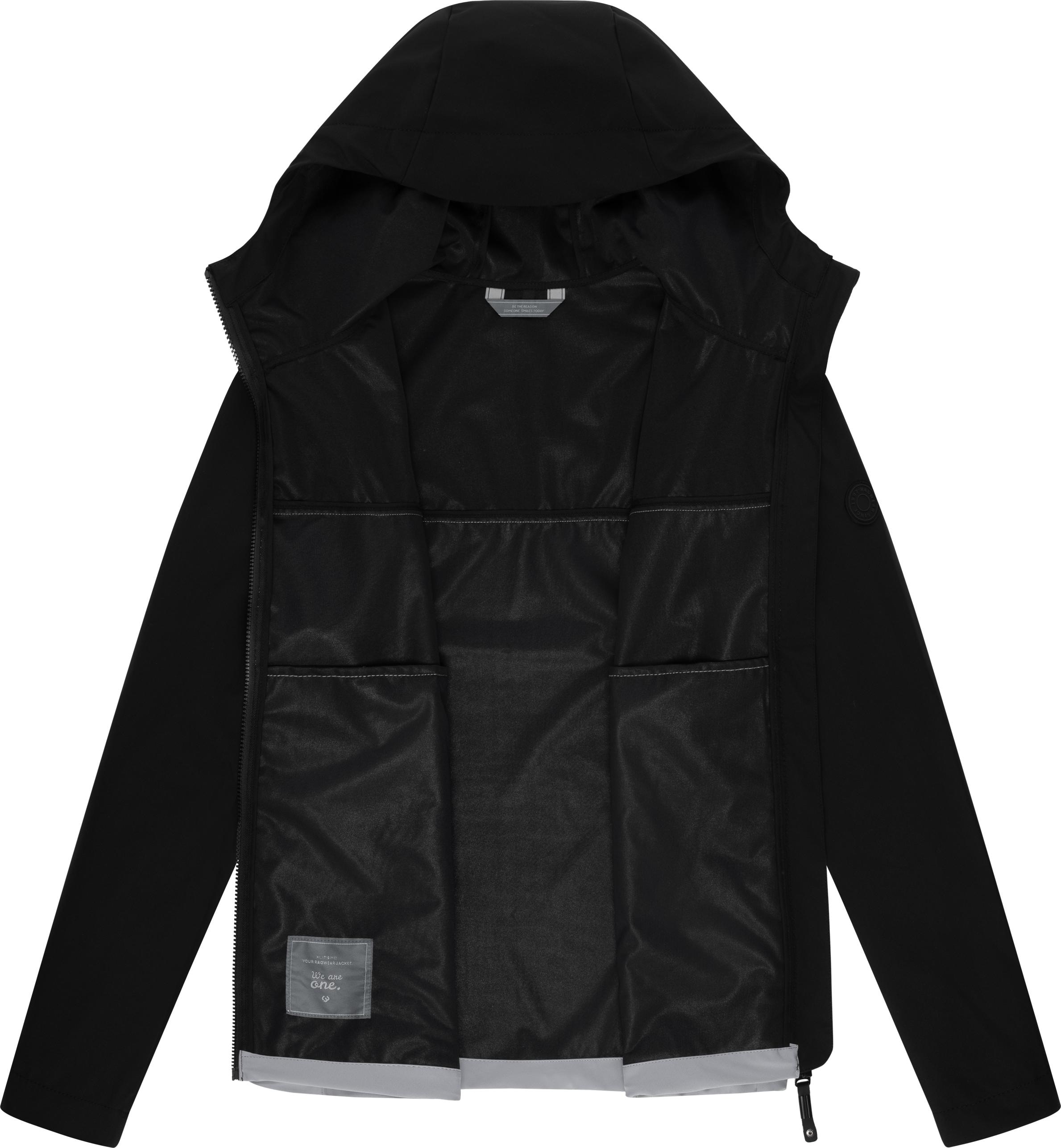 Ragwear Softshelljacke »Shellwie Block«, mit Kapuze, wasserdichte Herren Übergangsjacke mit großer Kapuze