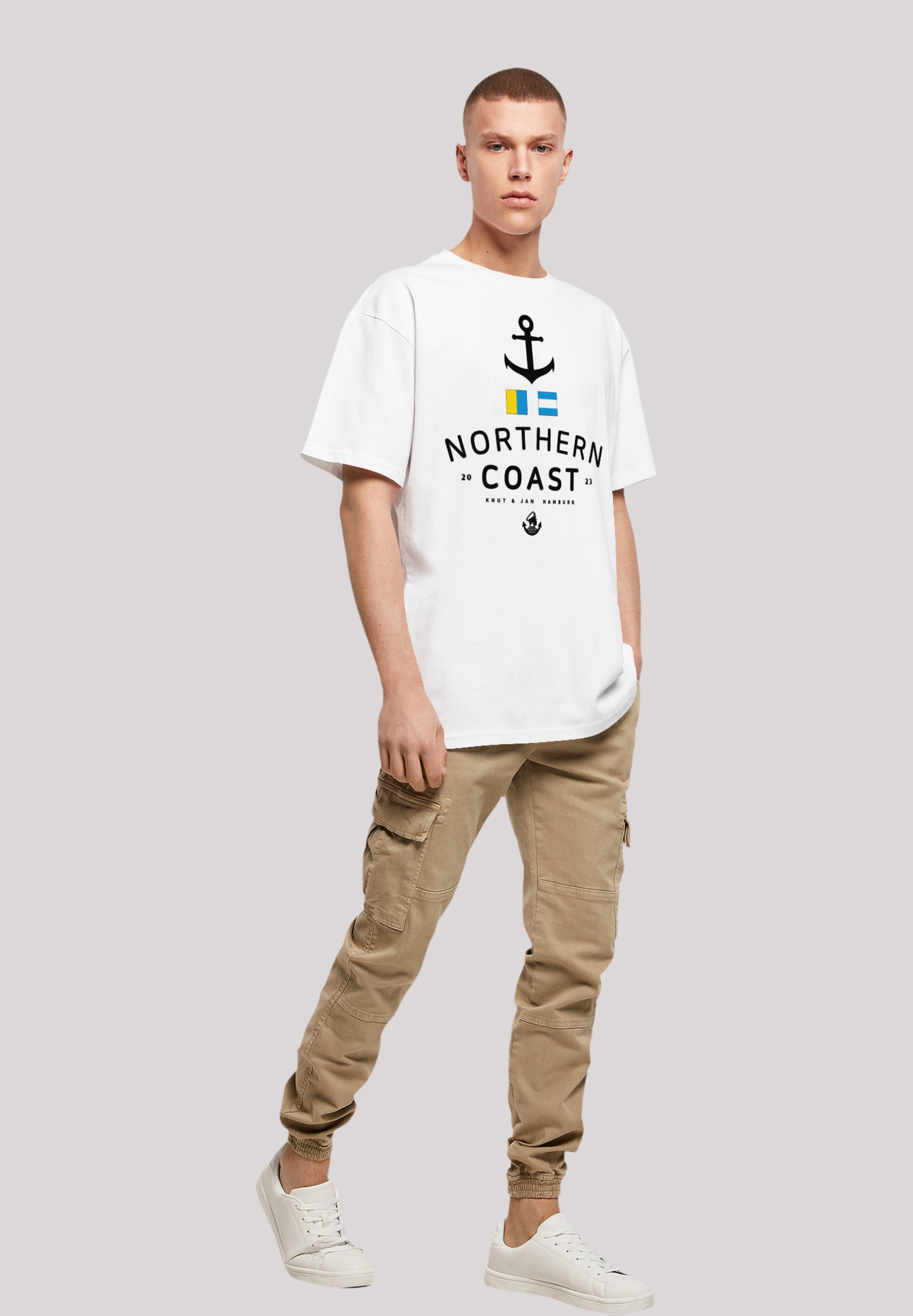 F4NT4STIC T-Shirt »Nordsee Nordic Coast Knut & Jan Hamburg«, Print