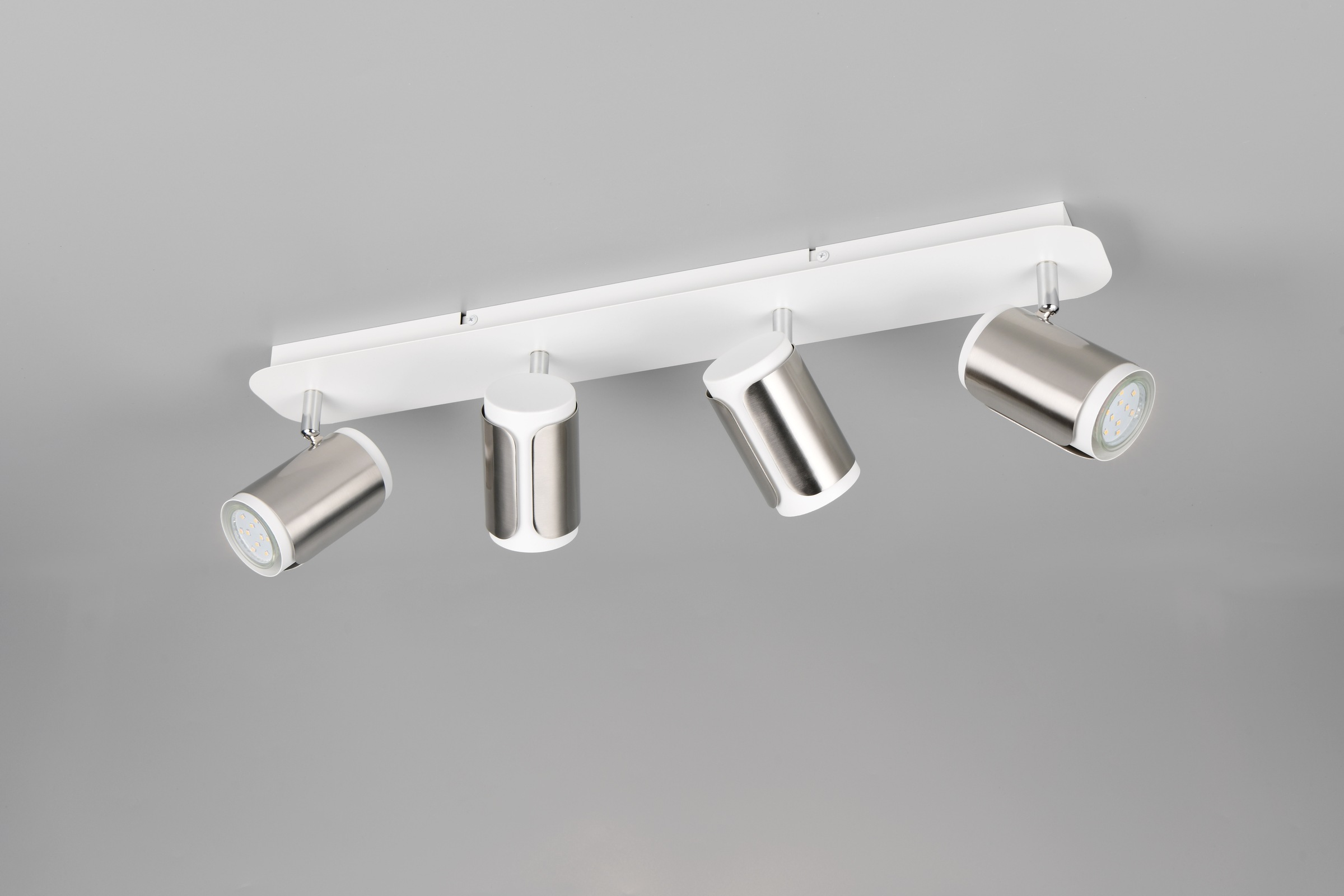 TRIO Leuchten Deckenstrahler »GILLAN, Spot 4-flammig, exkl 4x GU10 max 10W, 60x16x12 cm (B/H/T)«, 4 flammig, Leuchtmittel GU10 | Leuchtmittel wechselbar, als Wandstrahler oder Deckenstrahler montierbar, Spots schwenkbar