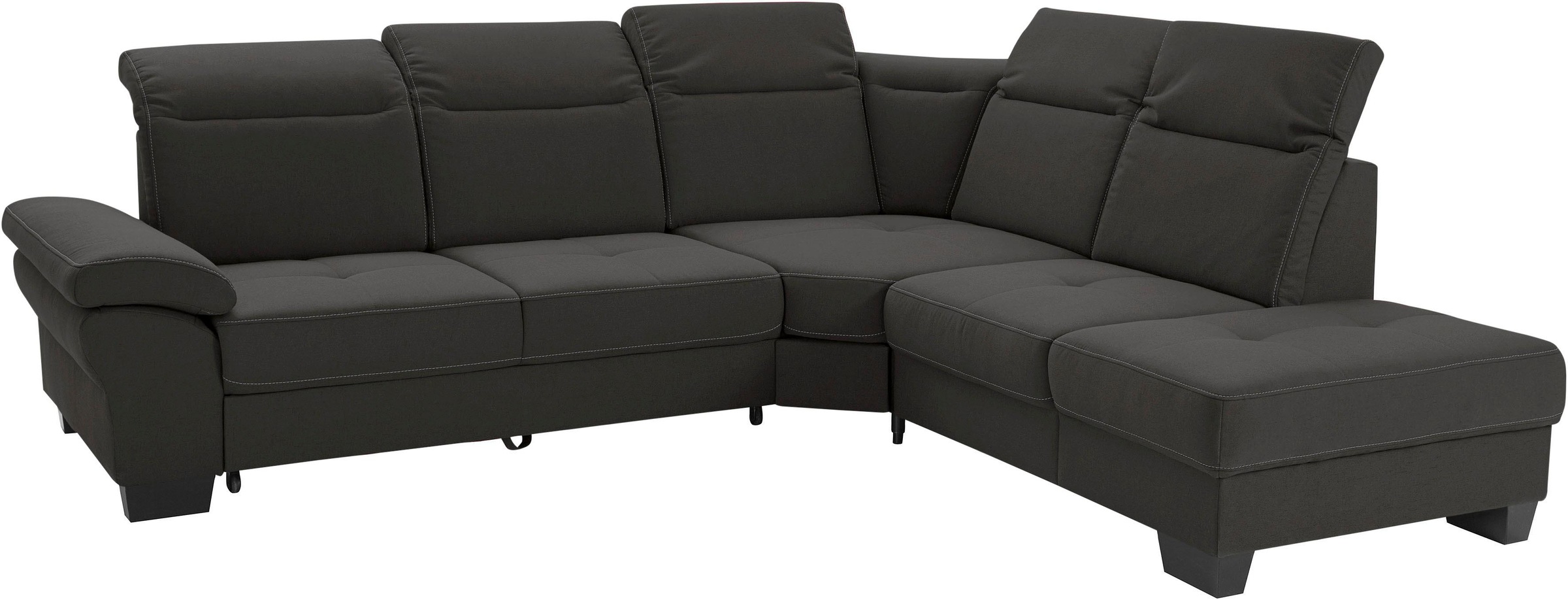 Places of Style Ecksofa »Cornwall L-Form«, incl. Sitztiefenverstellung, mit Bettfunktion und Kopfteilverstellung