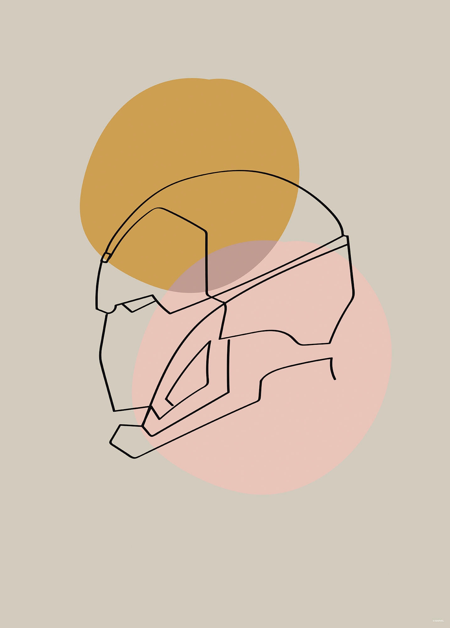 Komar Bild "Soulful Sanctuary Iron Man Head" Natur 1 Stk. tlg. Wandbild zur günstig online kaufen