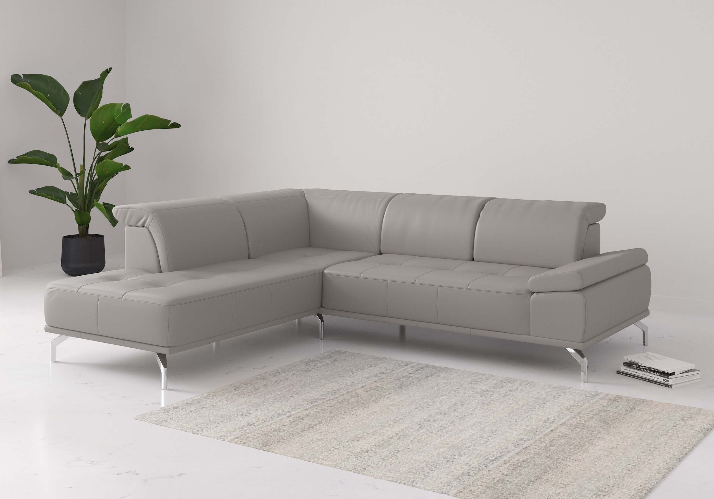 OTTO home Ecksofa "Caluna" Inkl.Sitztiefenverstellung, wahlweise mit Kopf- und Armteilverstellung