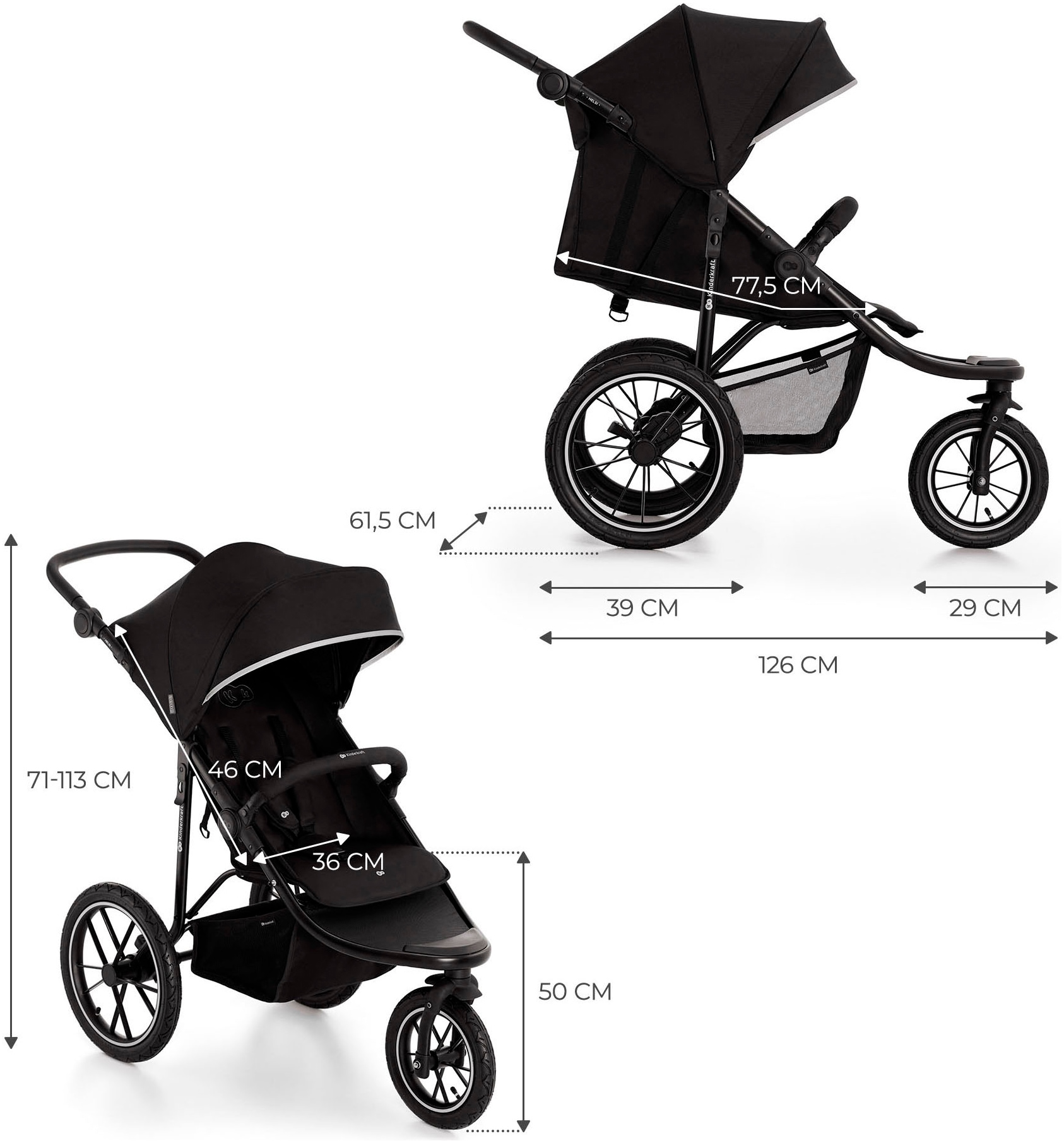 Kinderkraft Kombi-Kinderwagen »HELSI 2«, 27 kg