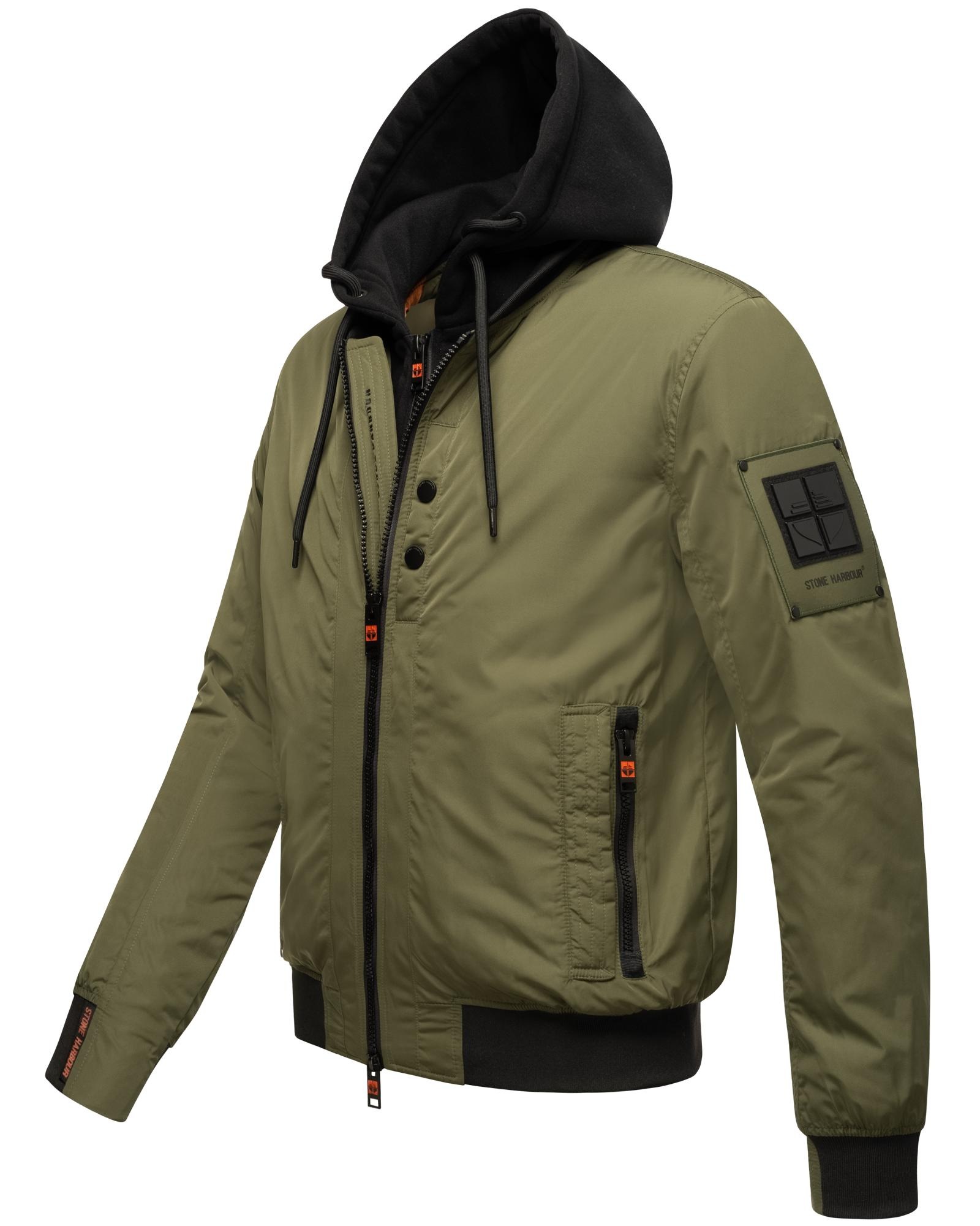 Stone Harbour Bomberjacke »Hoobo«, mit Kapuze, Stylische Herren Fliegerjacke mit abnehmbarer Innenjacke