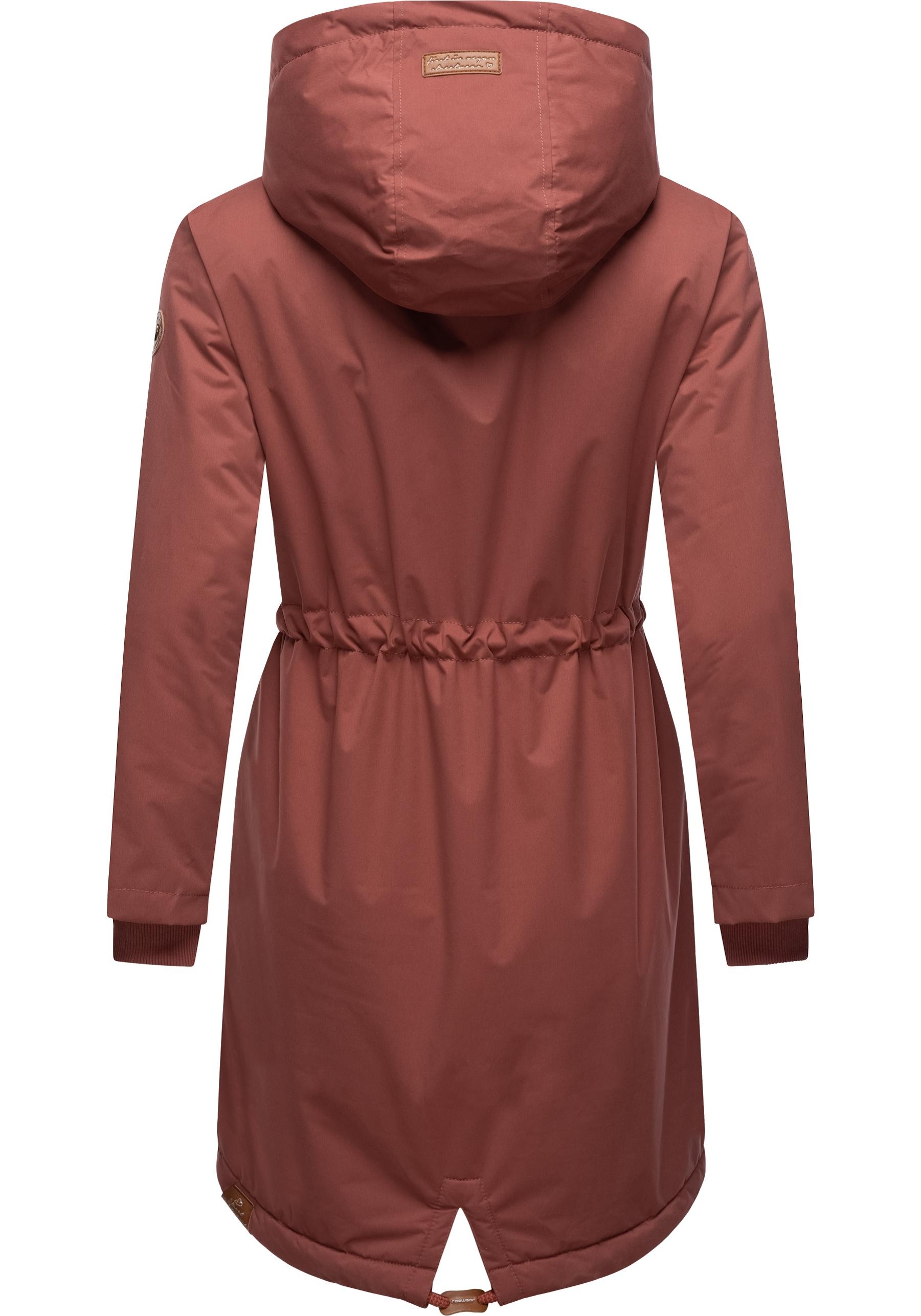 Ragwear Wintermantel »Crescend«, Wasserdichter Winterparka mit Kapuze und Teddyfleece