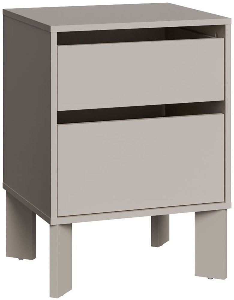 FORTE Nachtkommode "Tahoe Nachtkommode, grifflos, 2 Schubkästen" B/H/T 48,2/66,7/41,4 cm