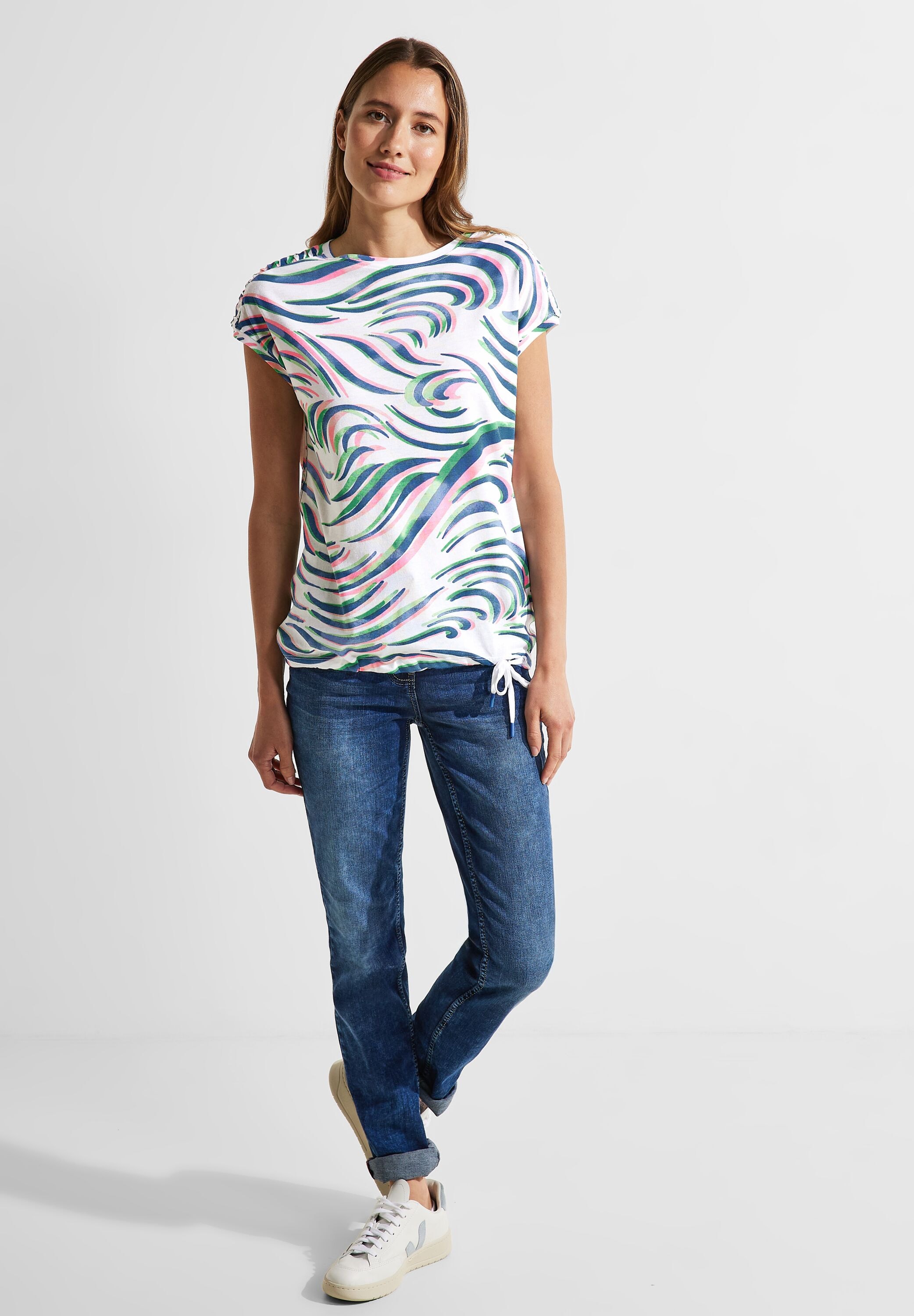Cecil T-Shirt, aus softem Materialmix | BAUR kaufen