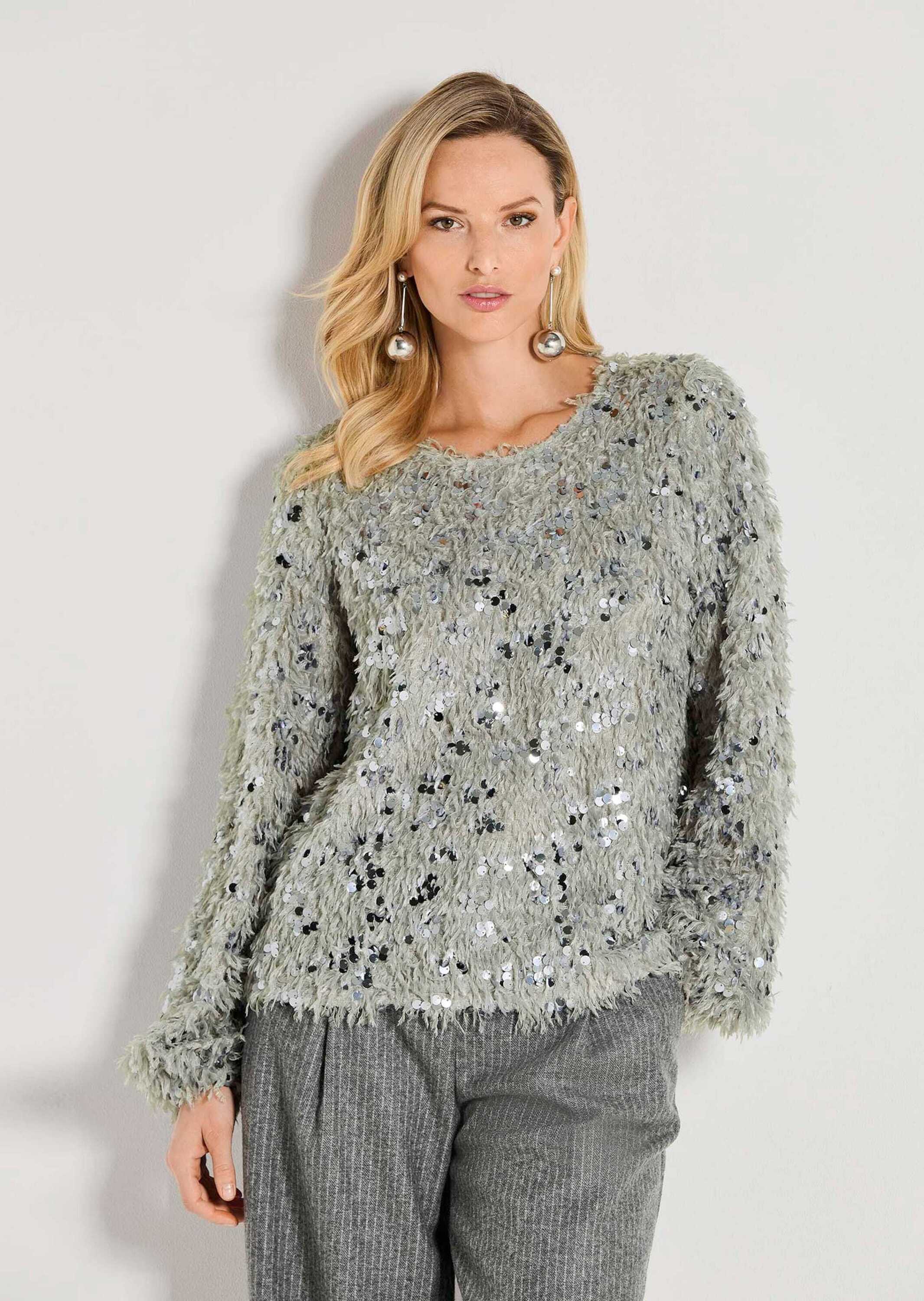 Thumbnail - MADELEINE Langarmshirt "Sweatshirt Glitzersweatshirt mit Federn"