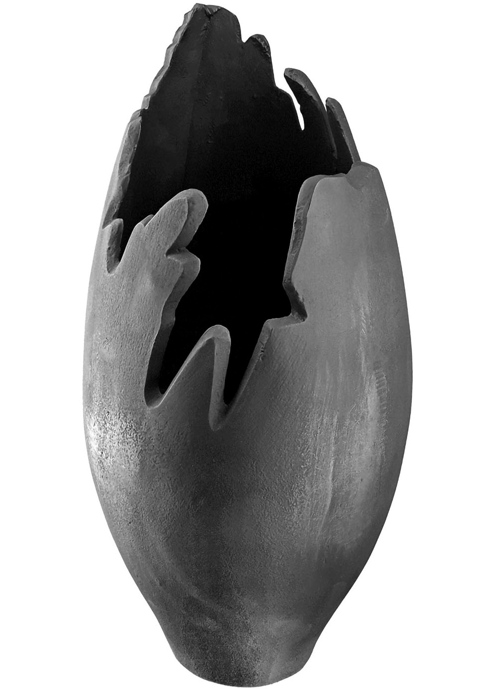 Casablanca by Gilde Dekovase "Vulkano Flame, aus Aluminium, nicht wasserdicht" mit Filzgleitern, nur für Dekozwecke geeignet